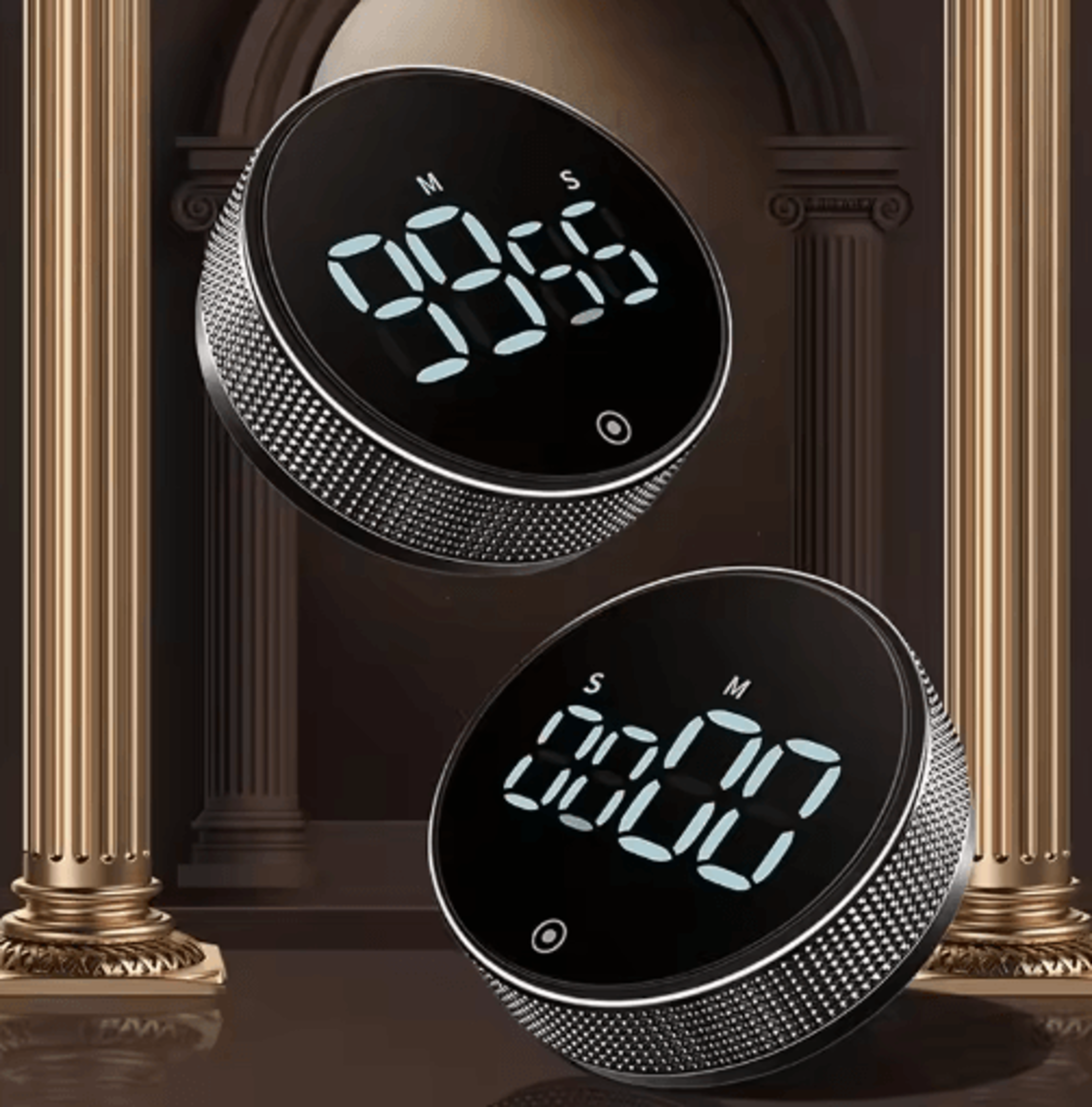 DINRGO Magnetic Kitchen Timer  Rotary Countdown And Stopwatch 6