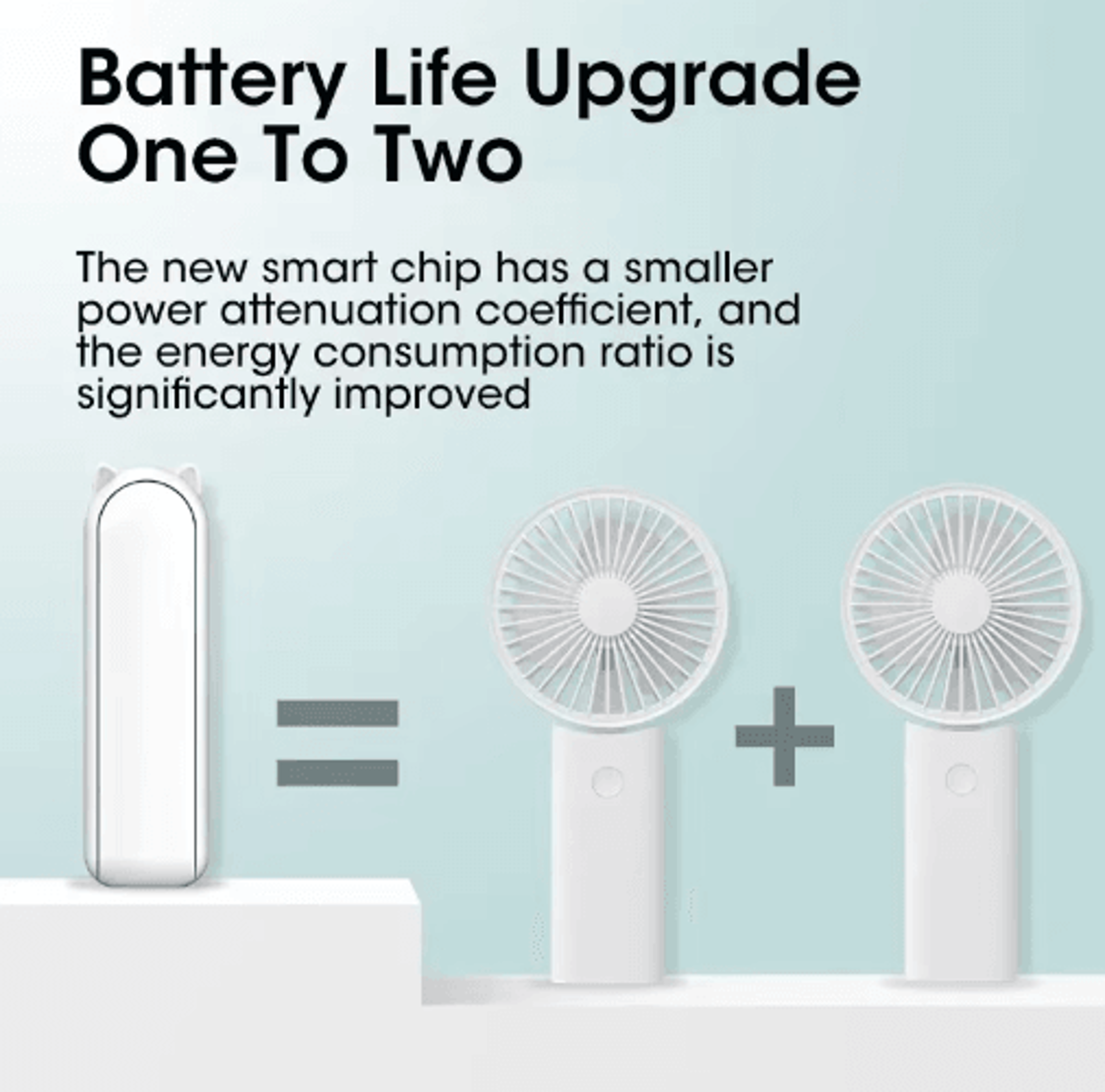 2000mAh Mini Portable Fan  Foldable Handheld  Desktop Cooler 5
