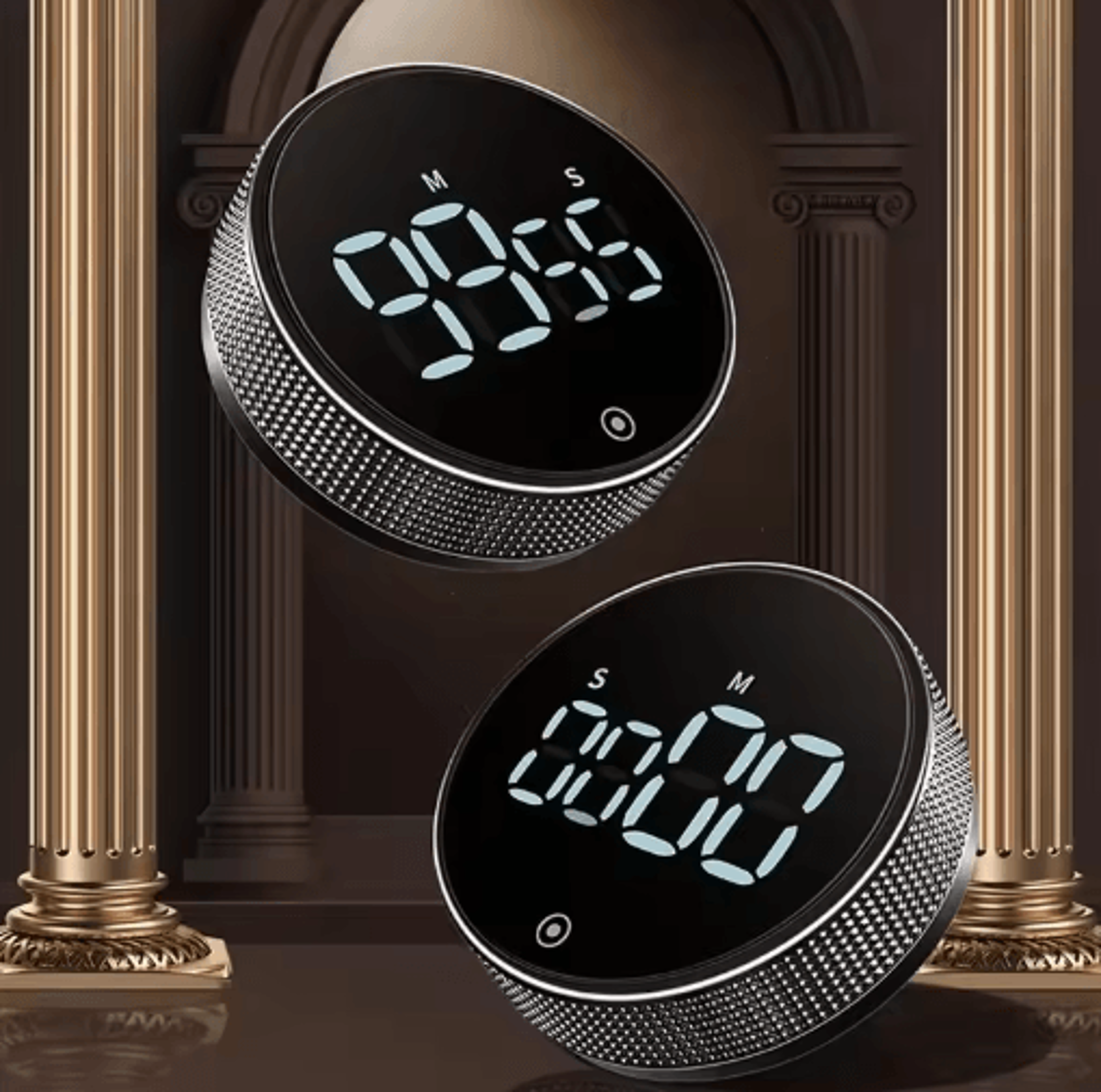 DINRGO Magnetic Kitchen Timer  Rotary Countdown  Stopwatch 6