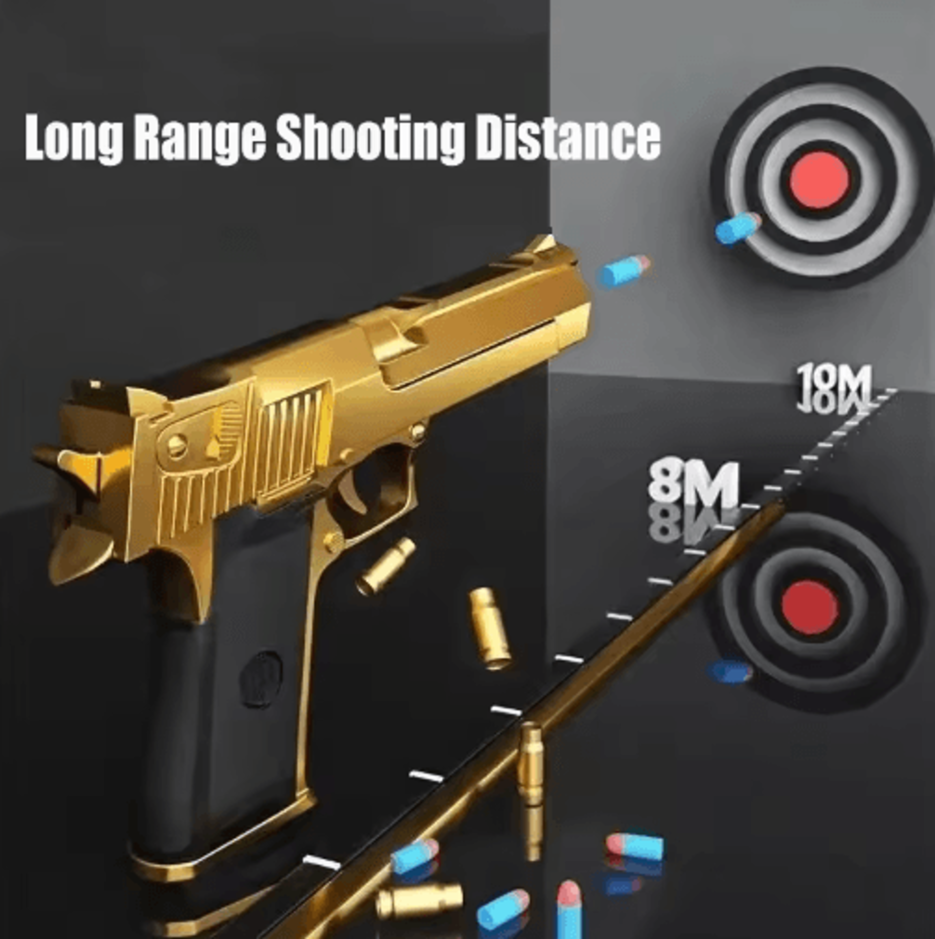 Desert EagleStyle Toy Pistol  ShellEjecting Foam Bullet Blaster 4