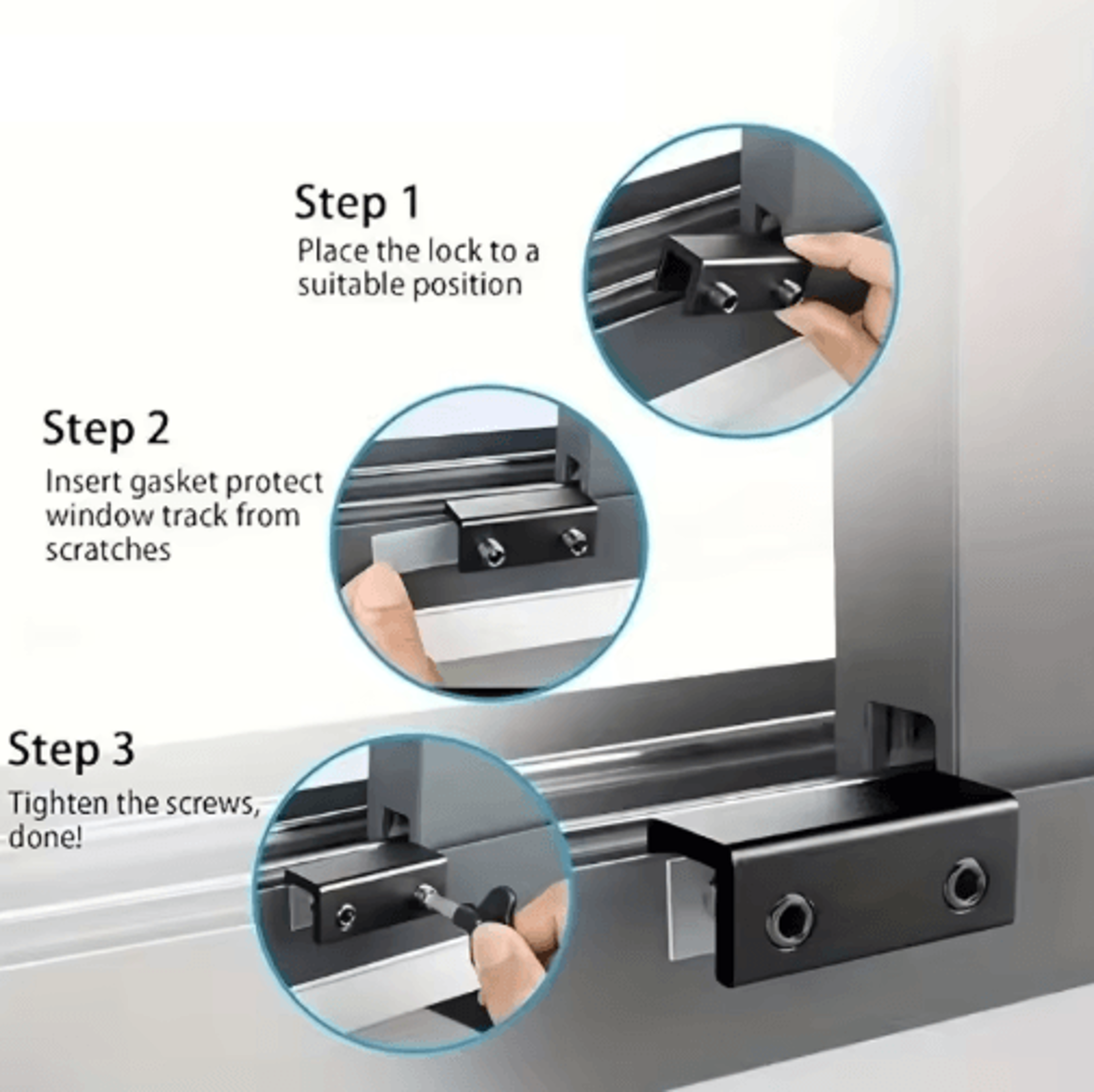 Adjustable Sliding Window Lock  Aluminum Alloy Security Limiter 3