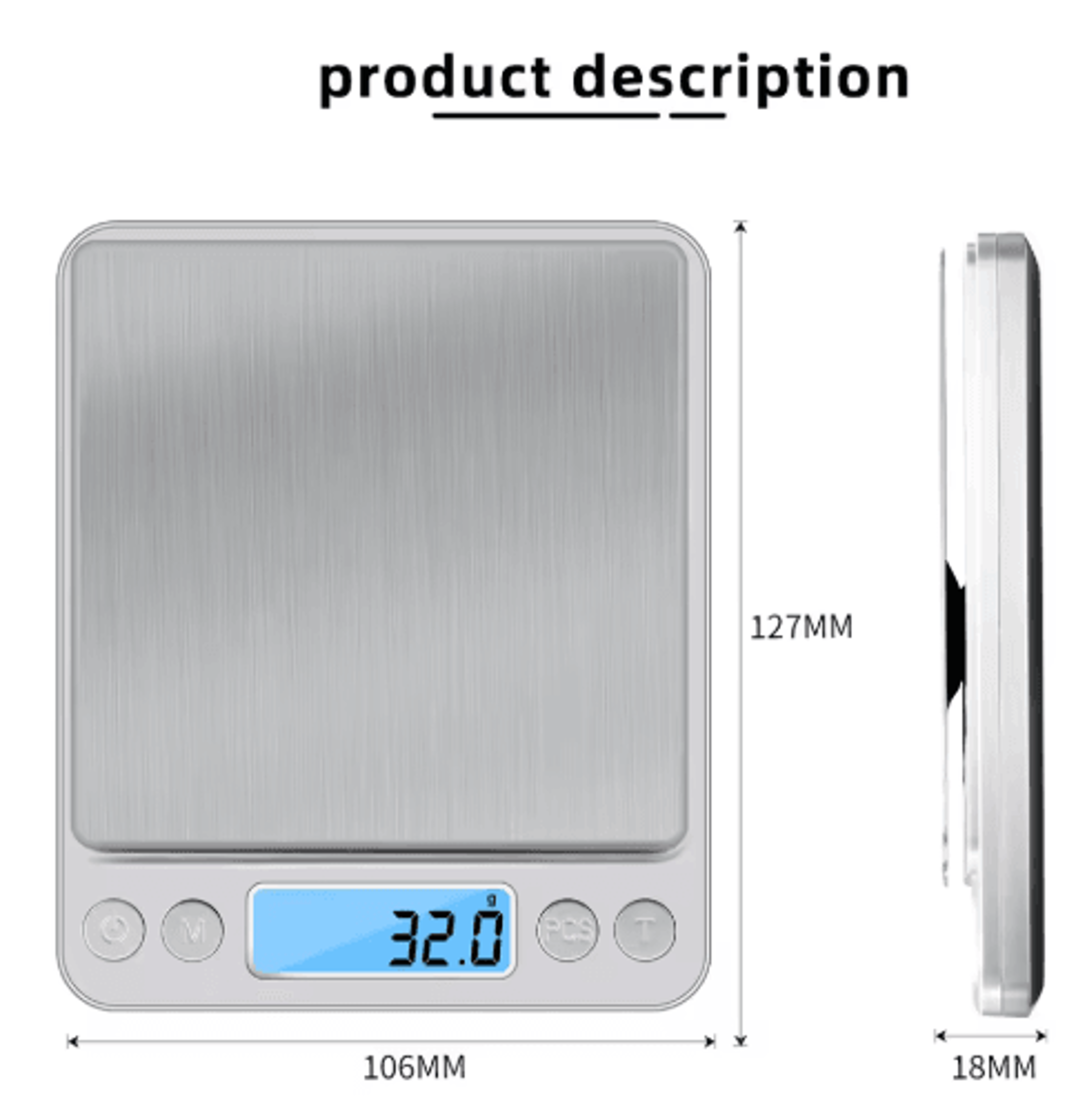 3000g Digital Precision Scale  01g Mini Jewelry  Kitchen Balance 1