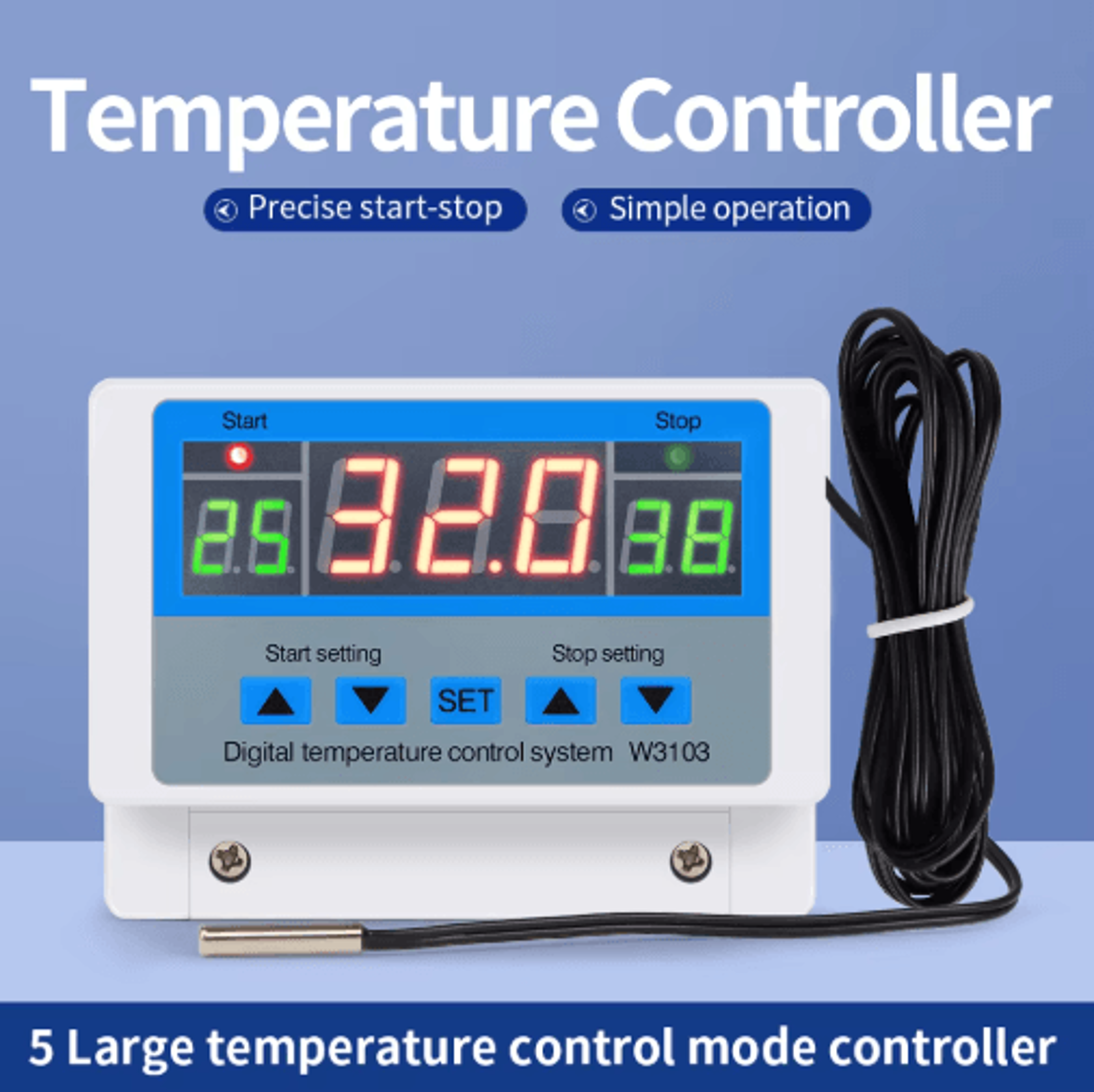 XHW3103 Digital Temperature Controller  220V 30A Thermostat Switch 0