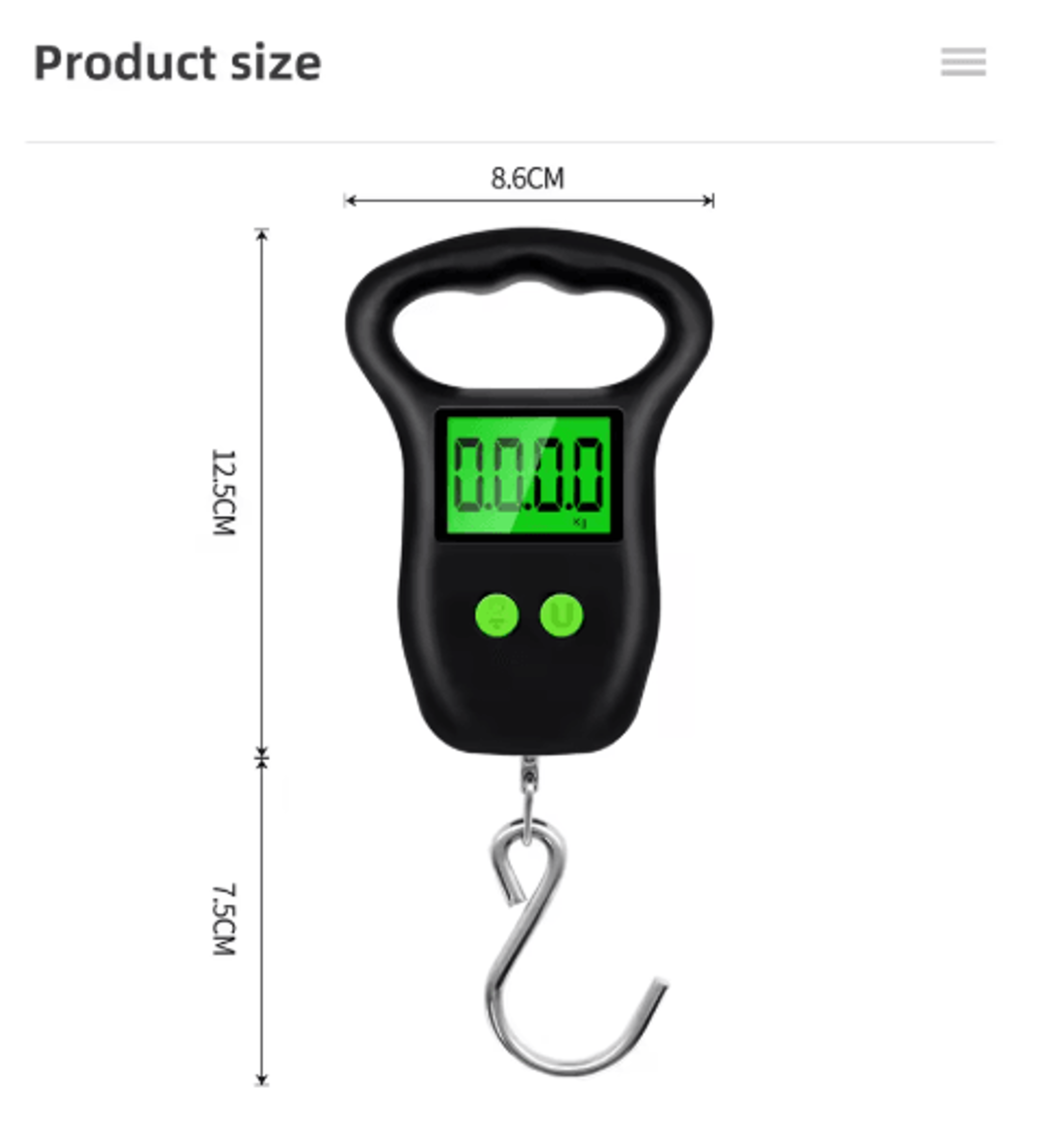 50kg Digital Luggage Scale  Portable Hanging Scale With Measuring Tape 7