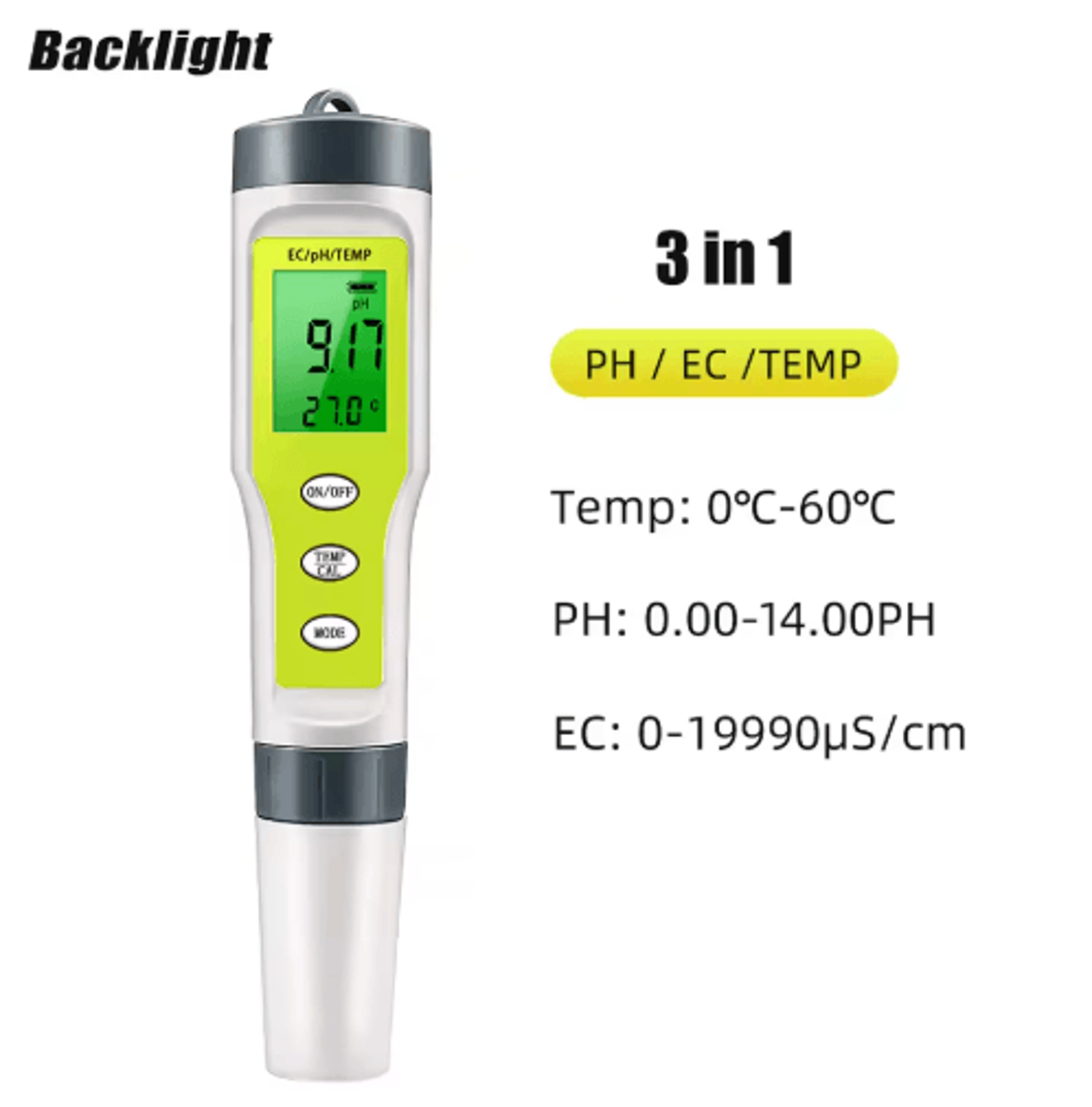 457in1 Digital PH Meter  MultiParameter Aquarium Water Tester 3