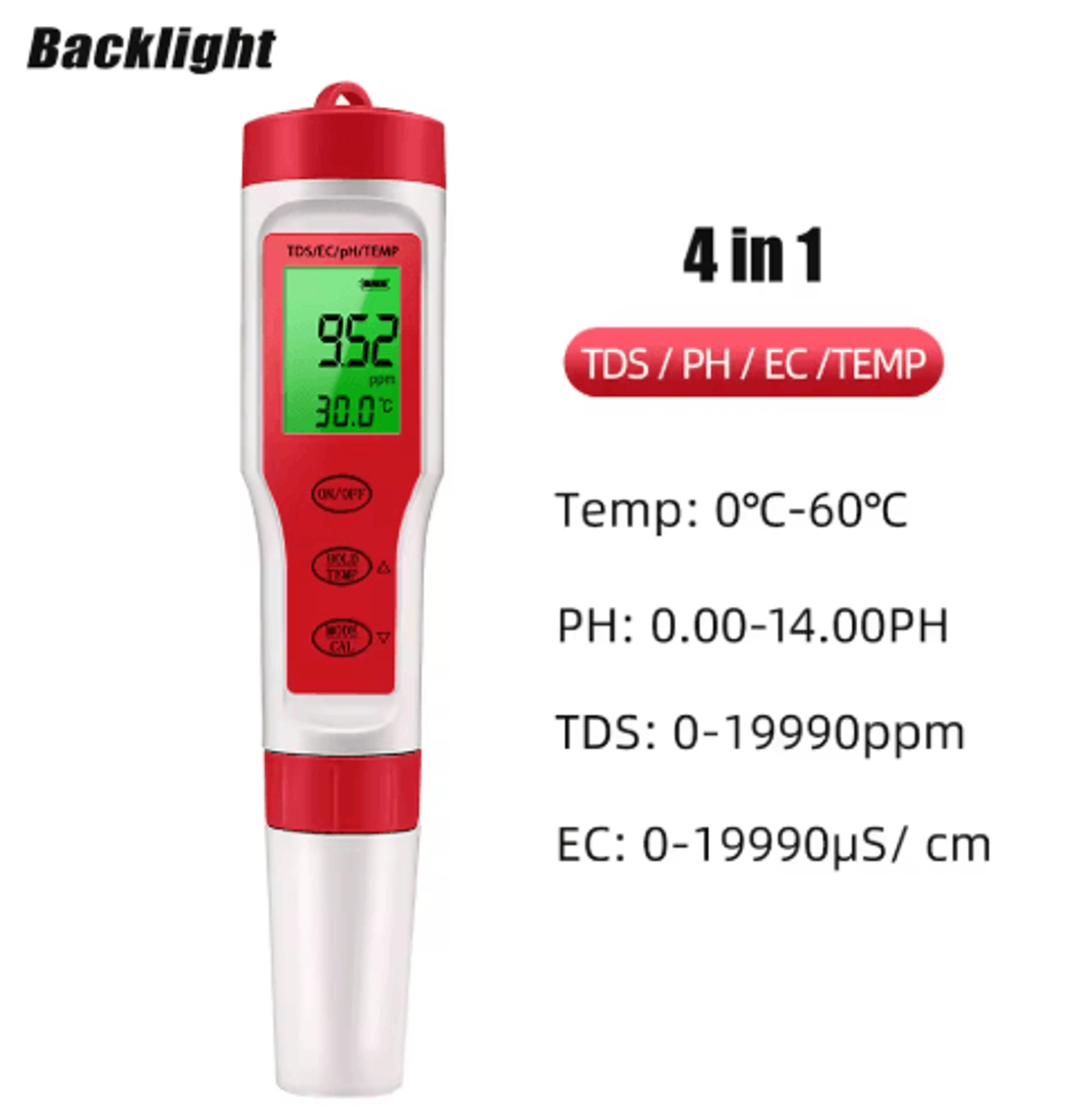457in1 Digital PH Meter  MultiParameter Aquarium Water Tester 5
