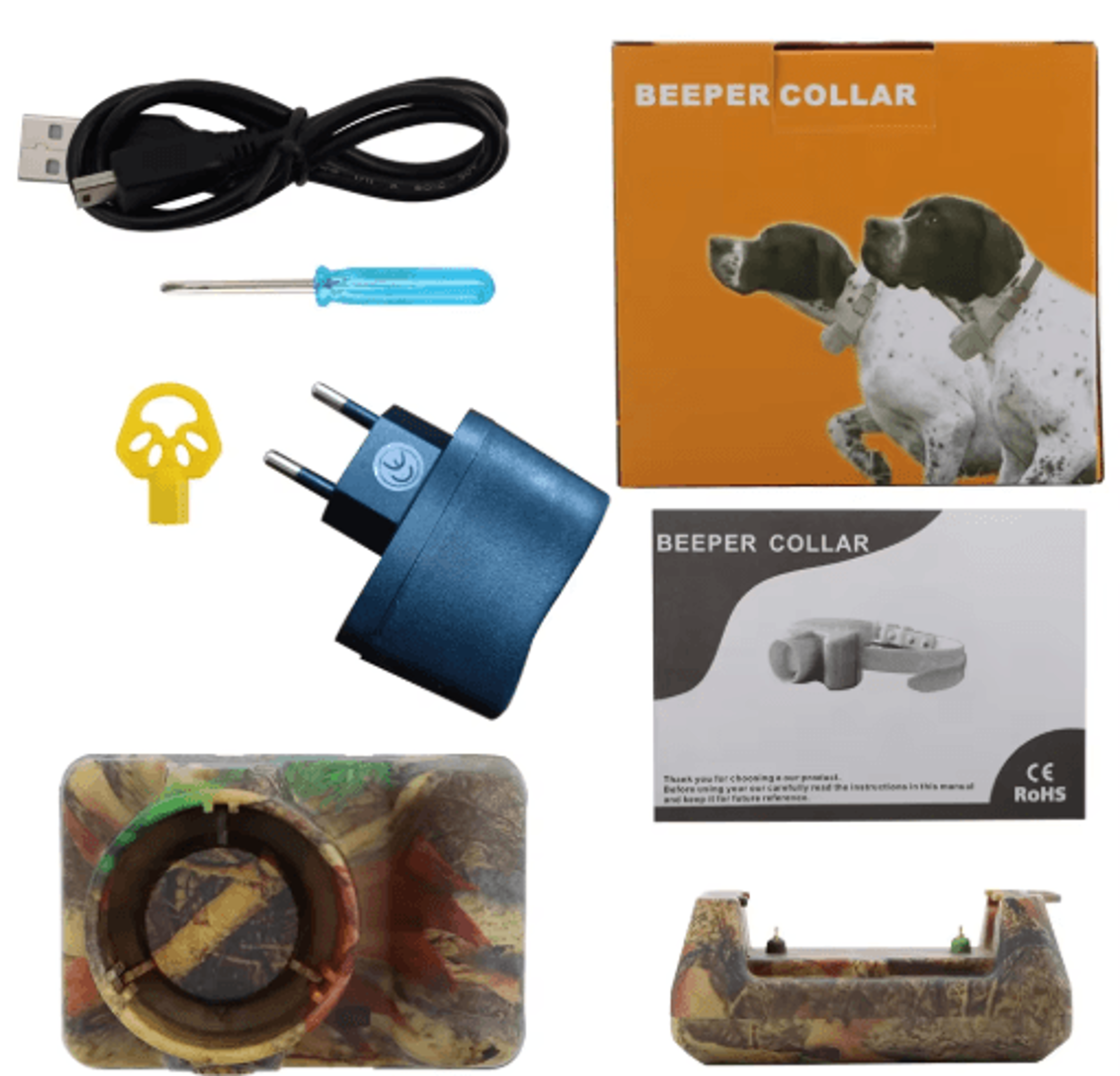 Rechargeable Dog Training Collar  Hunting Beeper Collar 7