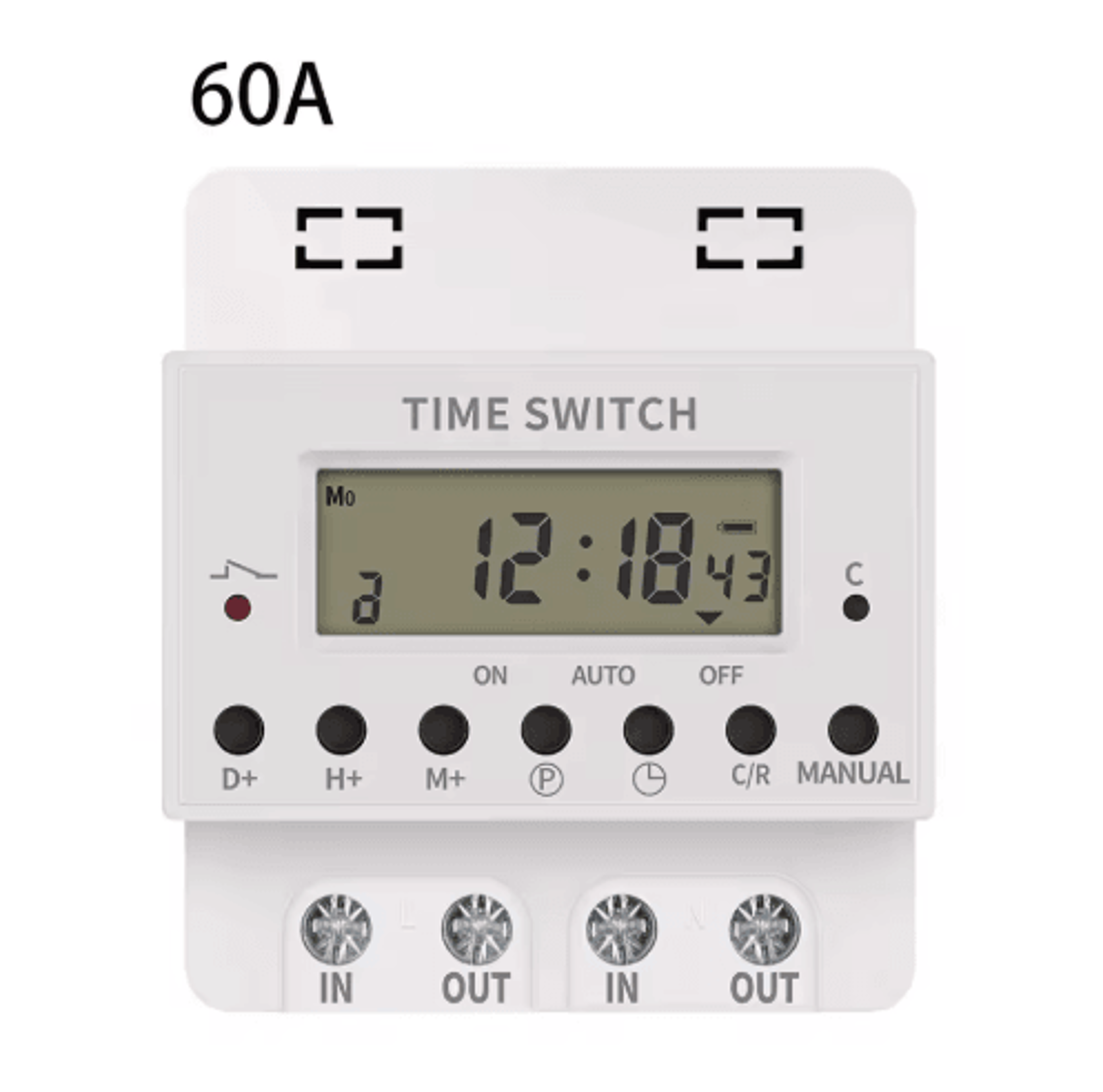 220V DIN Rail Digital Timer  168Hour Weekly Programmable Switch 2
