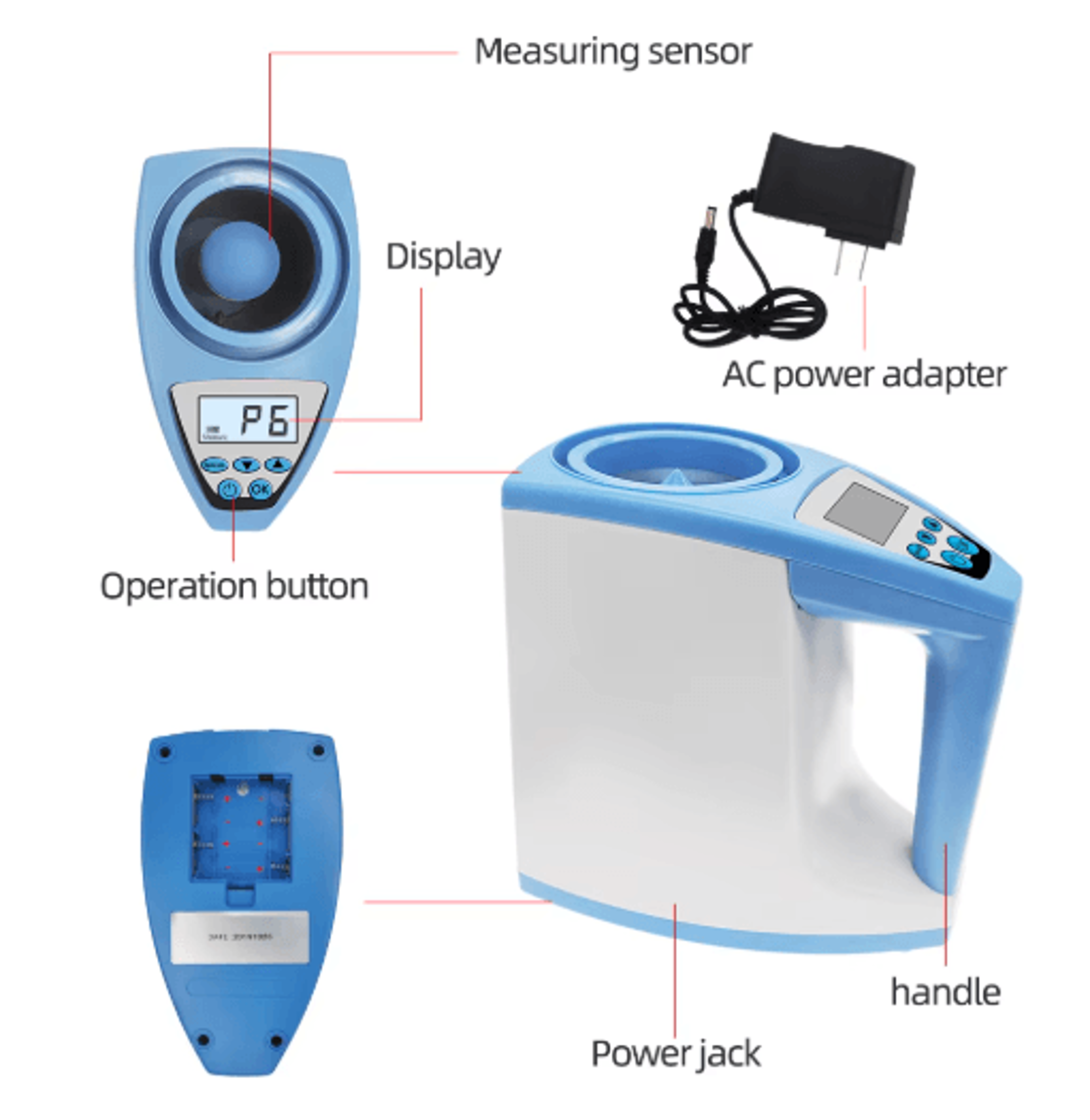 Digital Grain Moisture Meter  Tester For Corn Wheat Rice  Beans 2