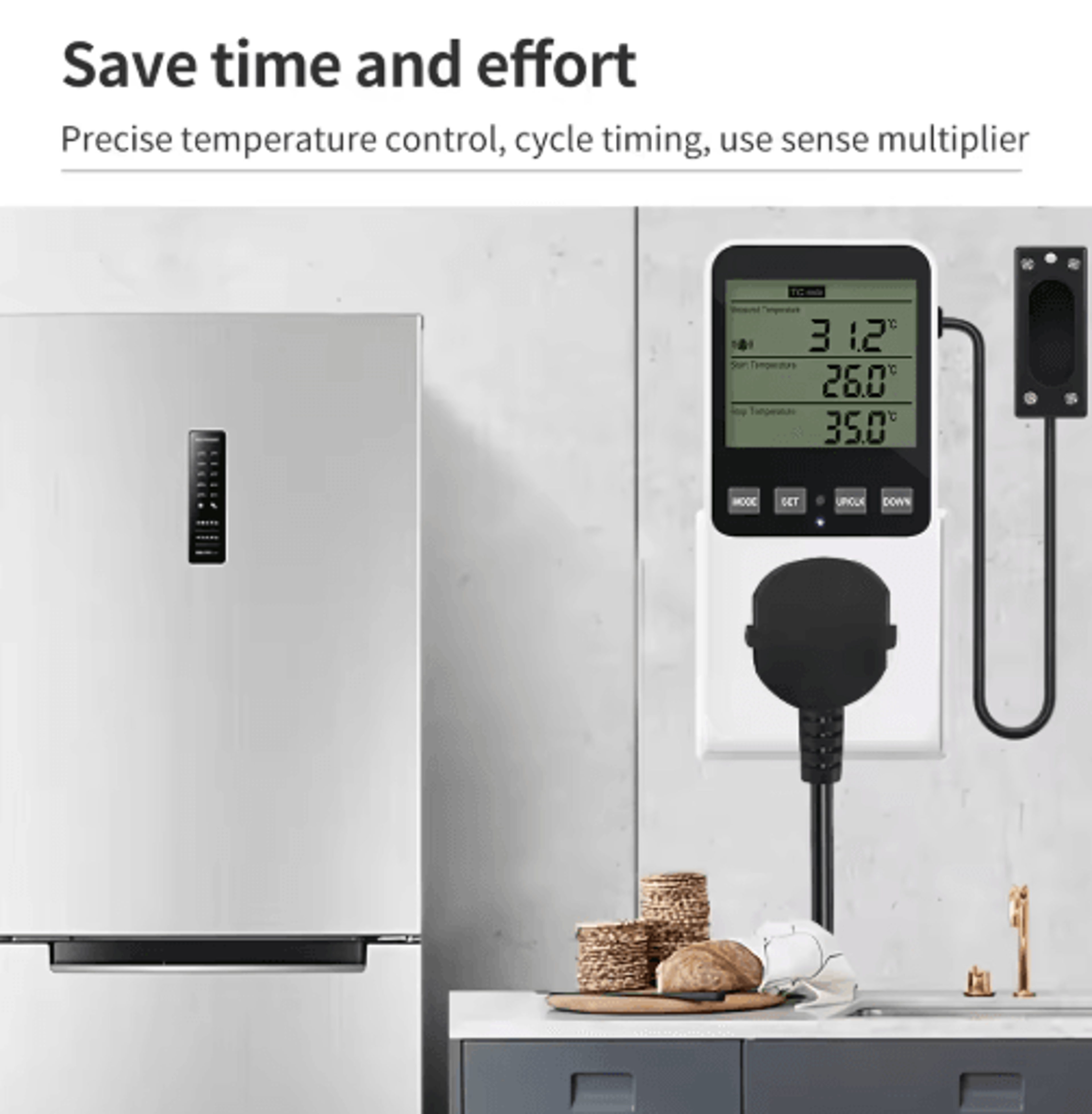 Digital Temperature  Humidity Controller  Thermostat Timer Socket With Sensor 7