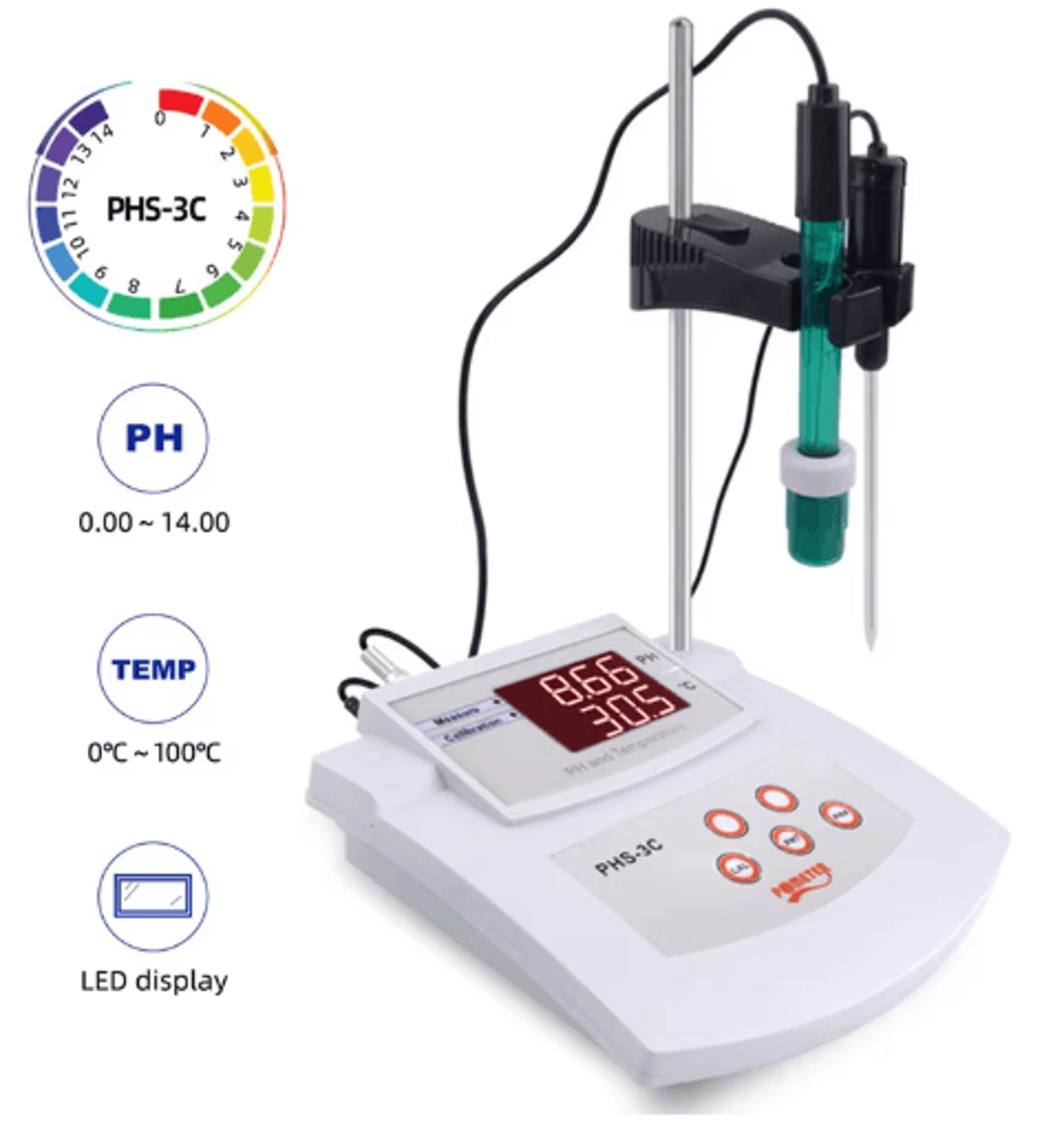 2in1 Digital PH  Temperature Meter  Desktop Water Quality Analyzer 0