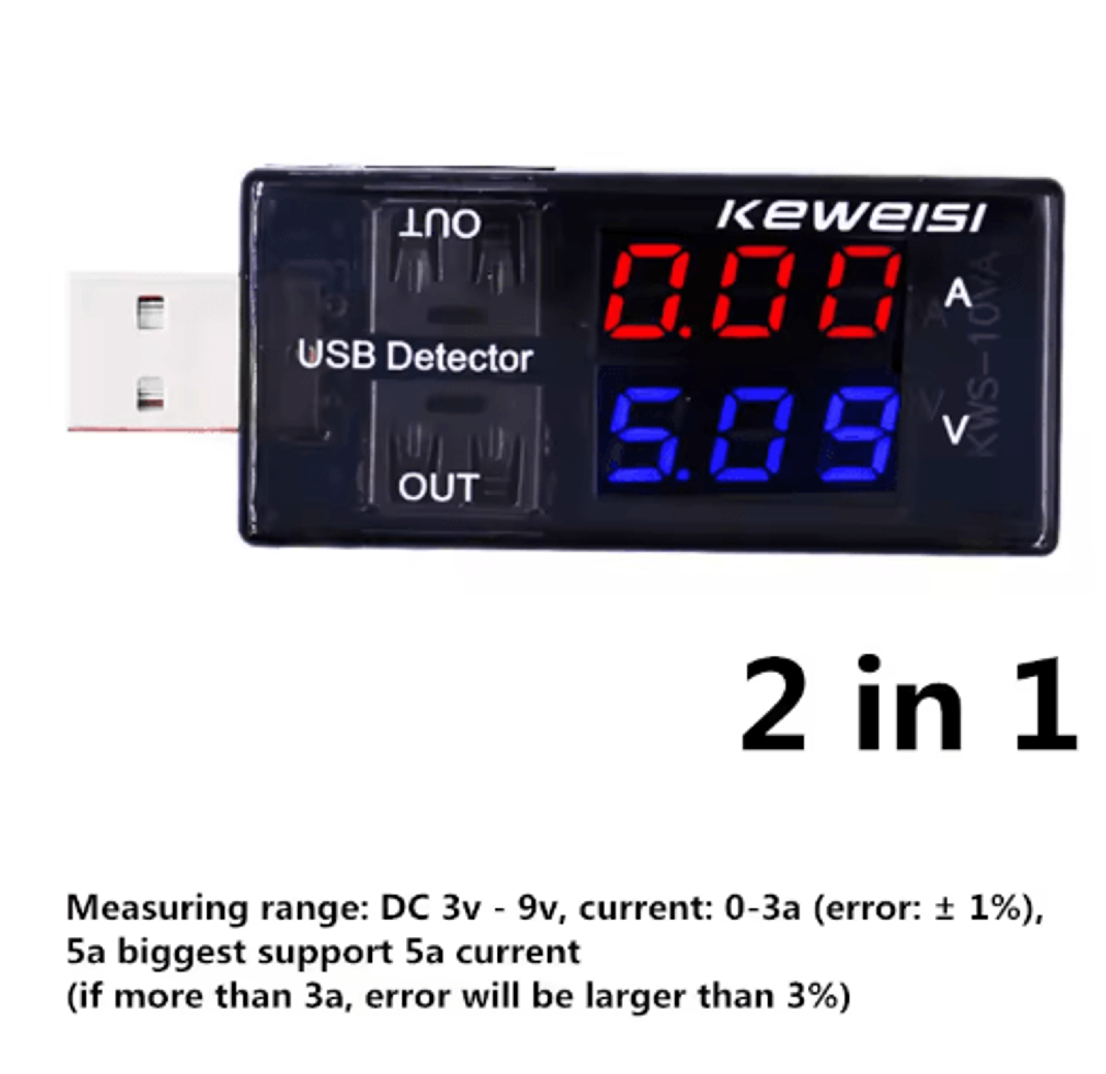 Mini USB Tester  LCD Voltage  Current Meter For Chargers  Power Banks 1