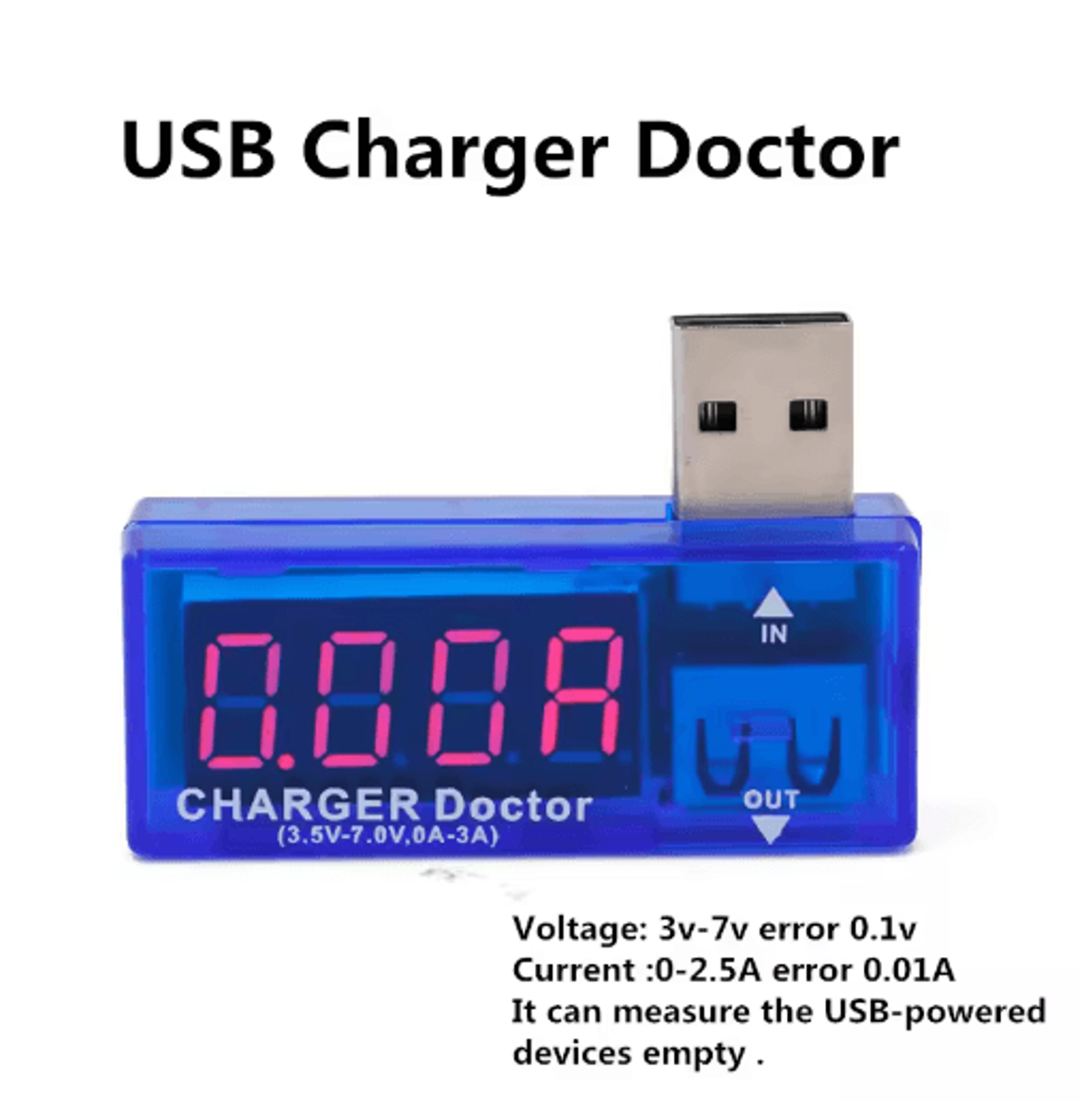 Mini USB Tester  LCD Voltage  Current Meter For Chargers  Power Banks 2