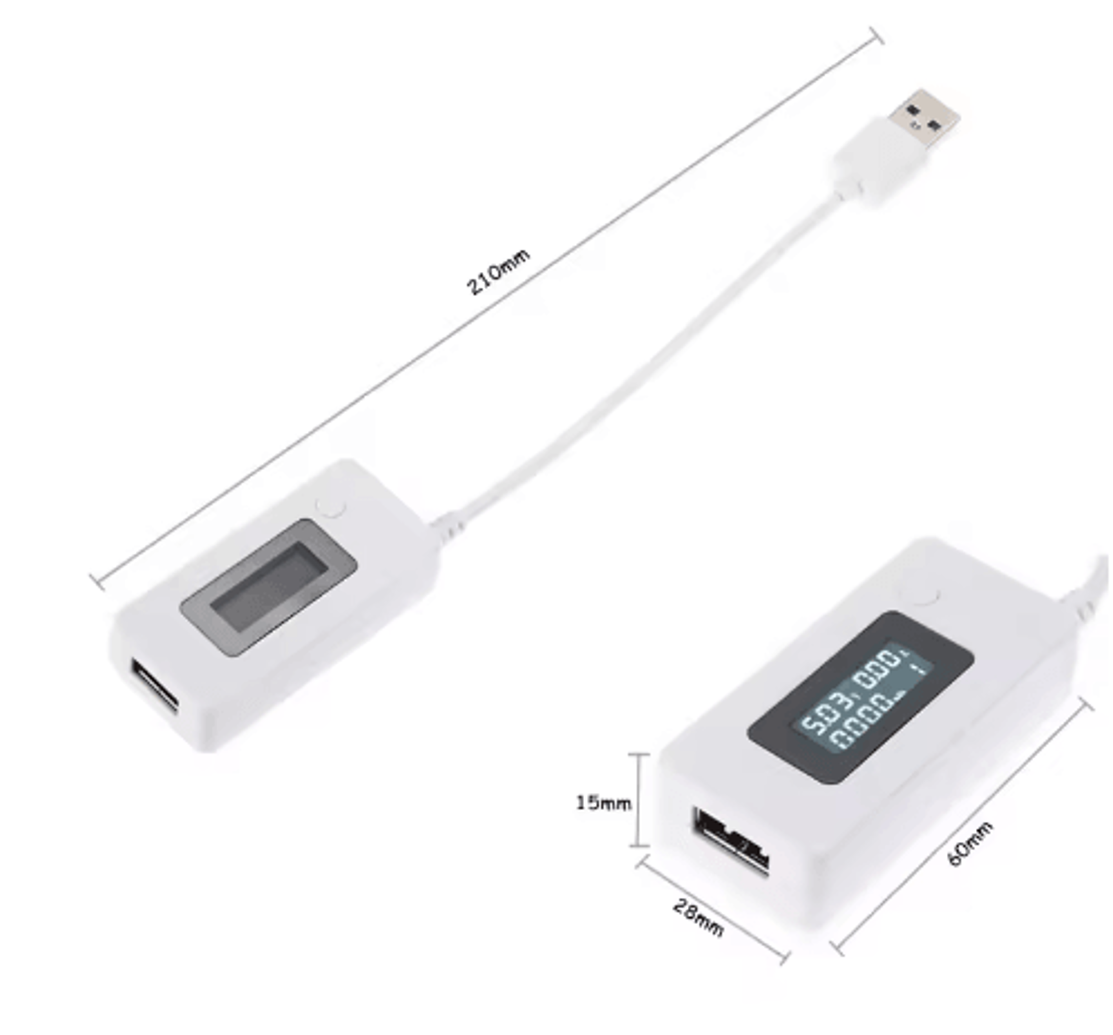 Mini USB Tester  LCD Voltage  Current Meter For Chargers  Power Banks 7