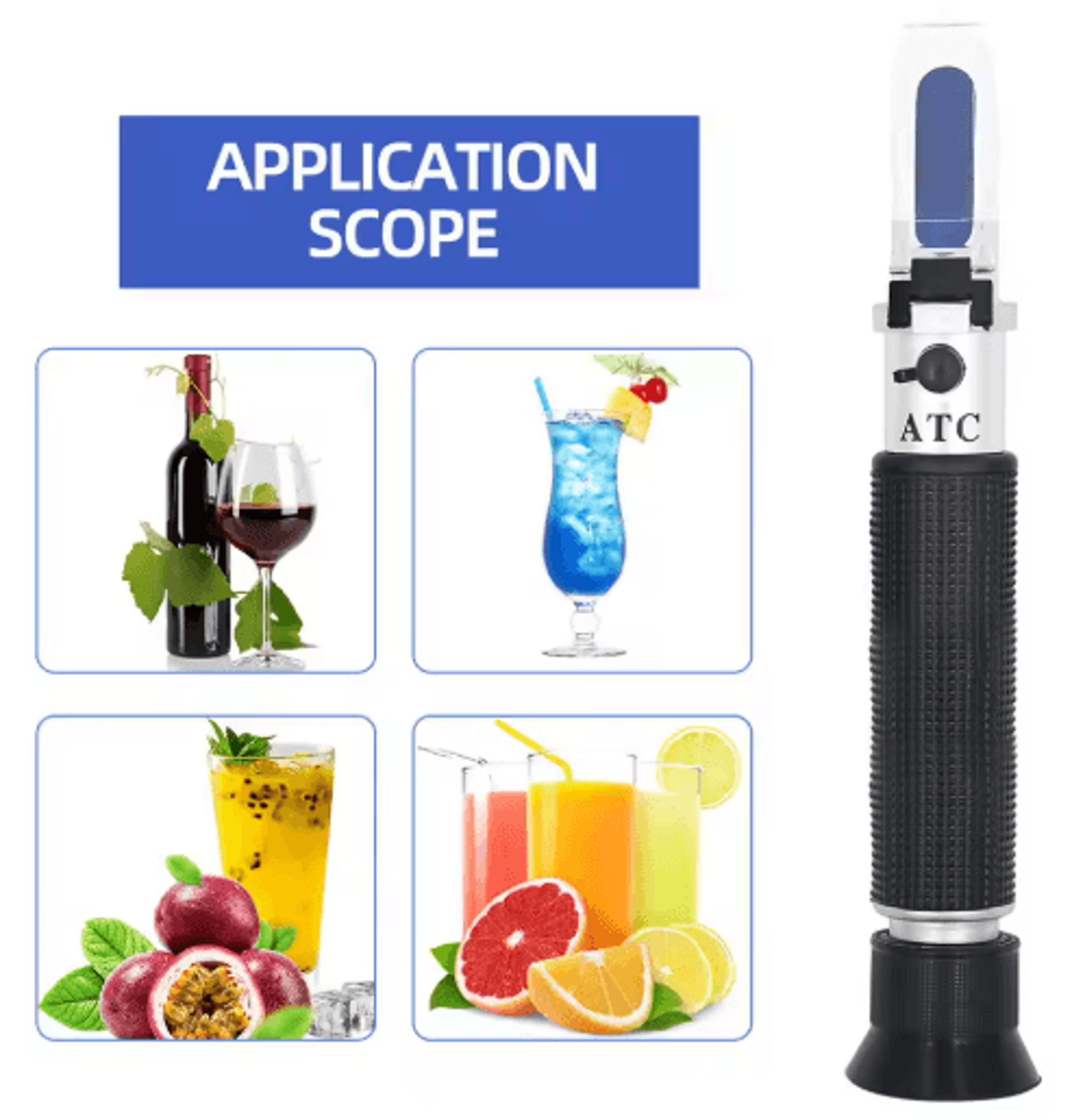 010 Brix Refractometer  Handheld Sugar Tester With ATC 0