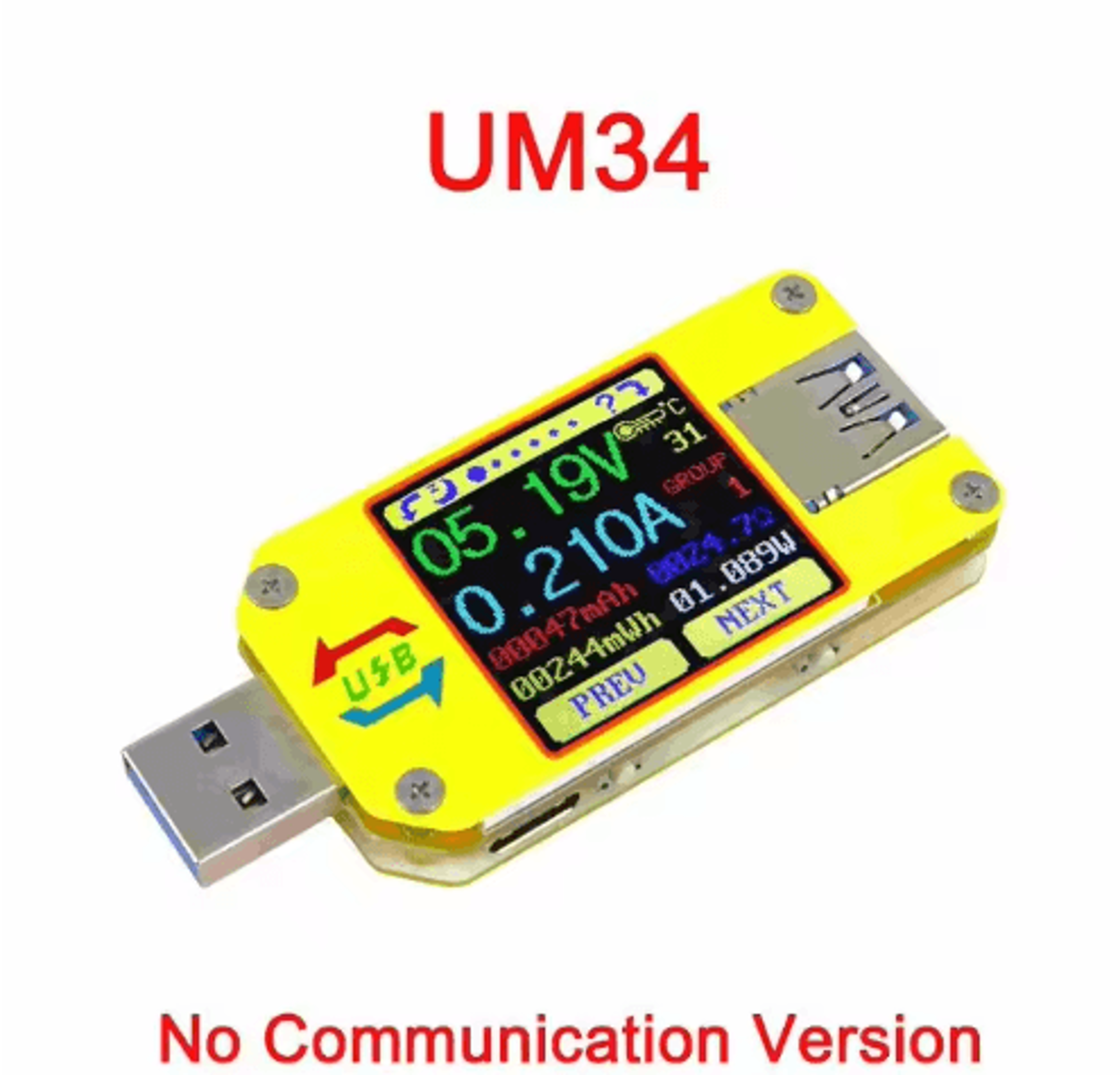 USB TypeC Power Meter  Color LCD Voltmeter  Ammeter Tester 2