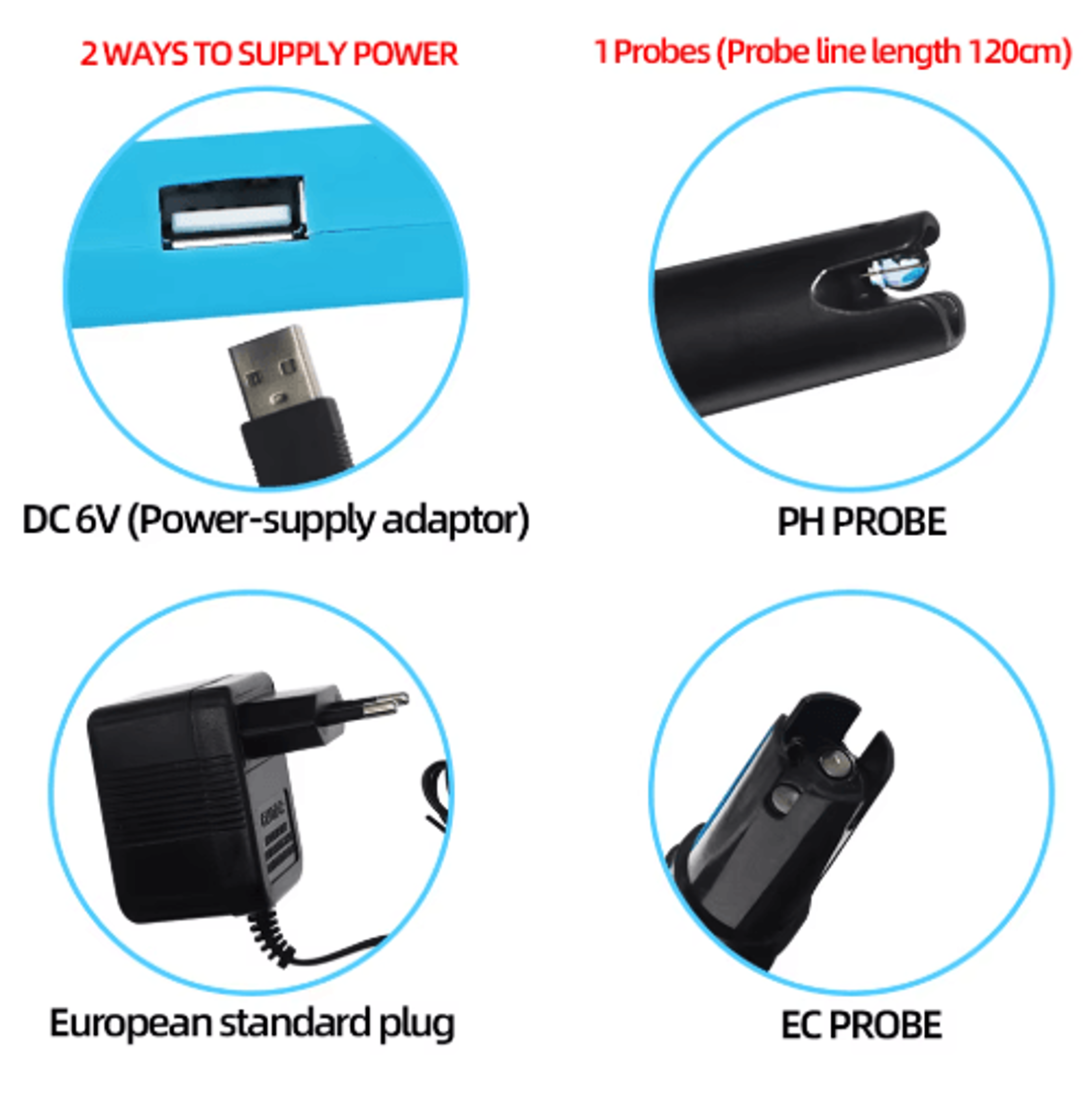 PHEC2981 Digital PH  EC Meter  2in1 Water Quality Tester 2