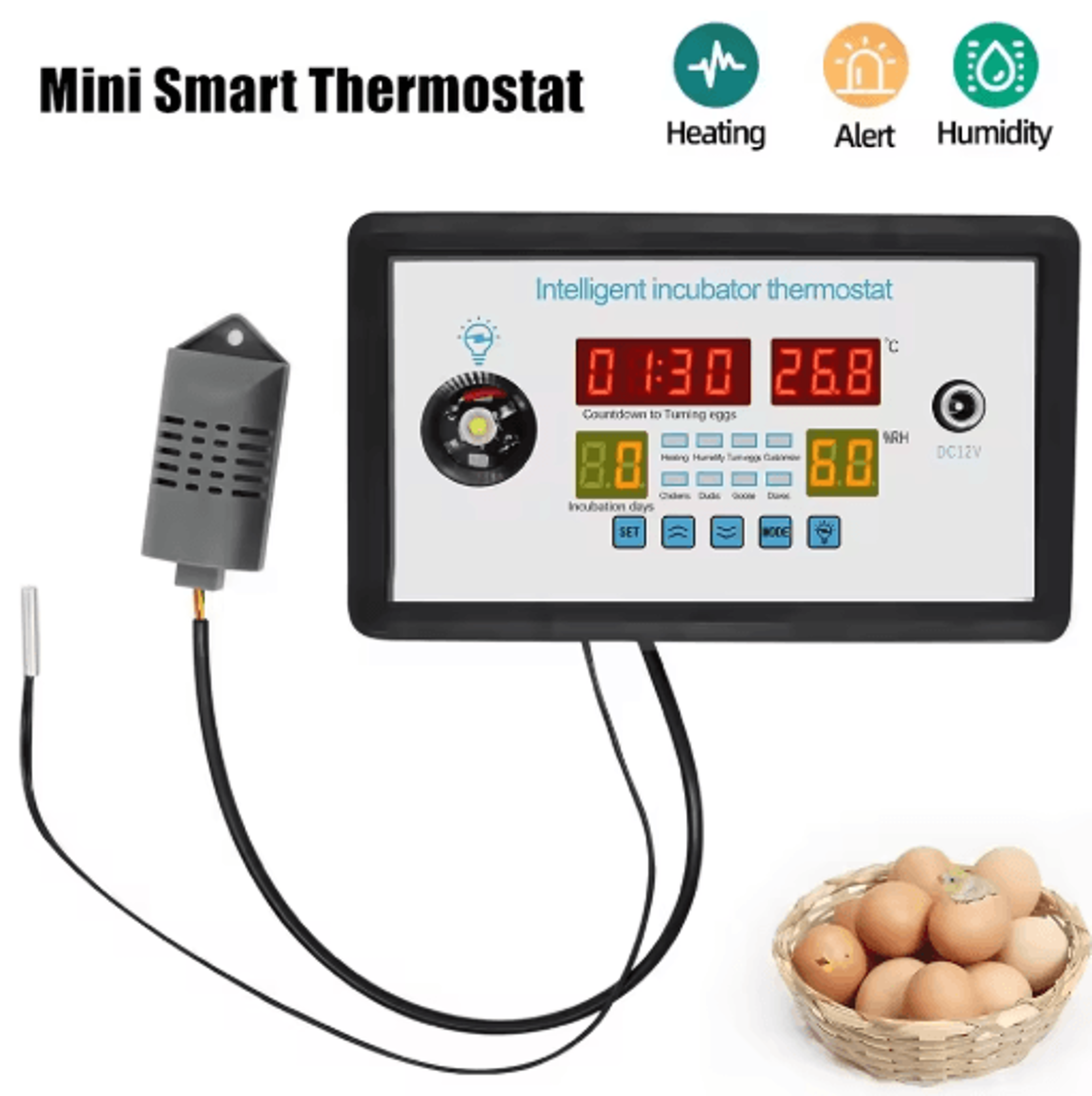 ZFXW9002 Egg Incubator Controller  Temperature  Humidity Monitor 7