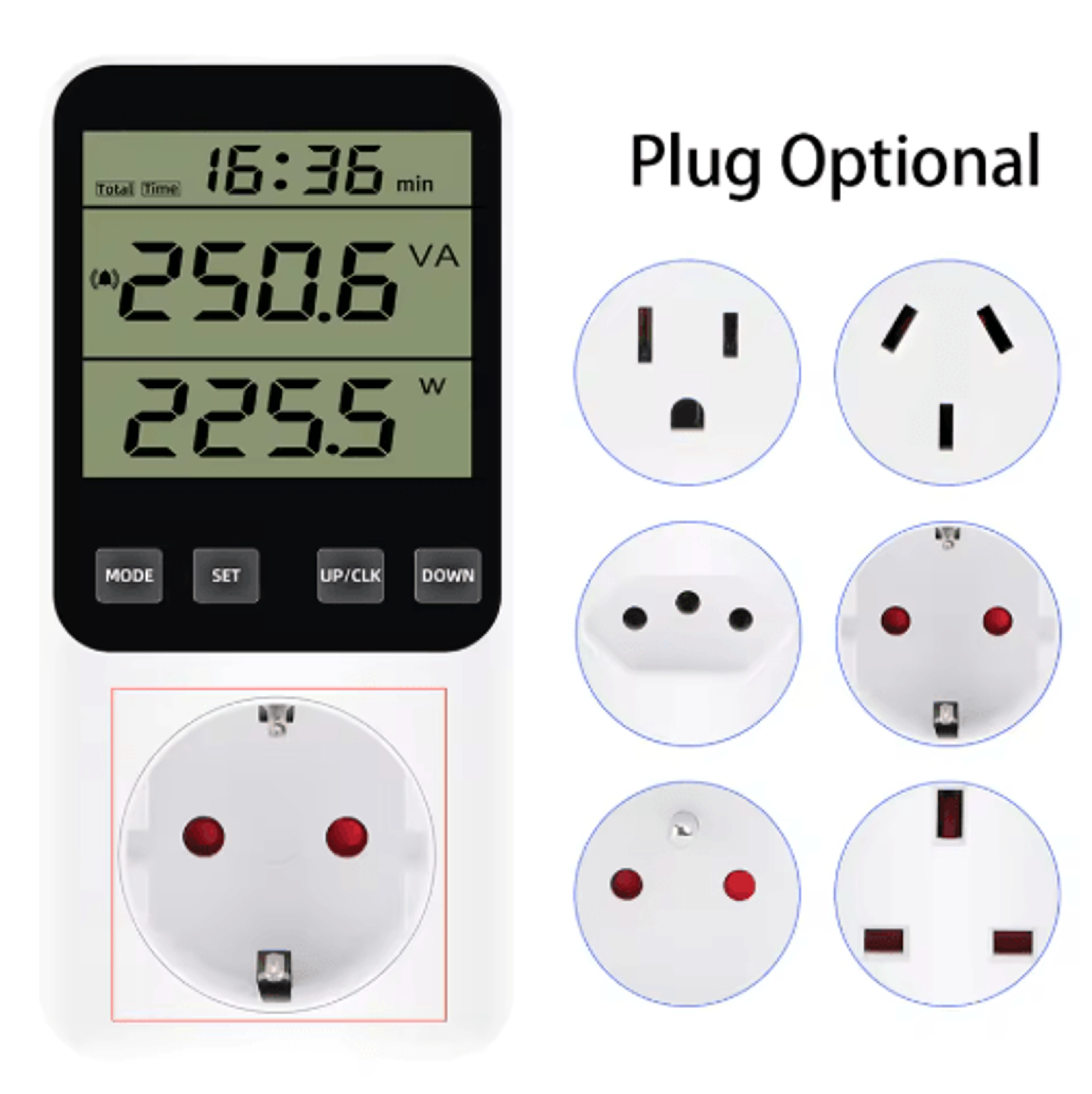 230V Digital Power Energy Meter  LCD Wattmeter  Electricity Cost Monitor 3