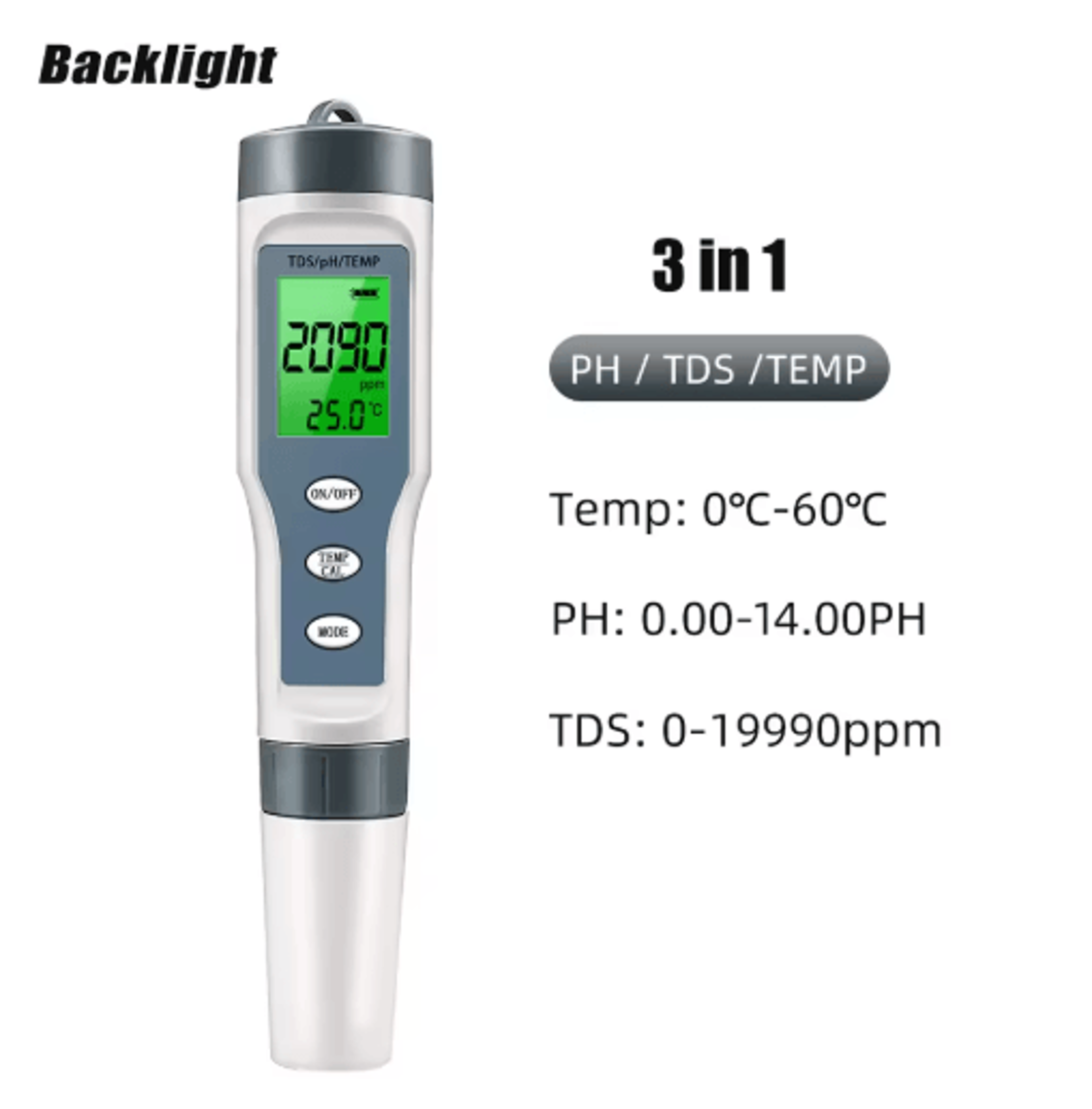 3457in1 Digital Water Quality Tester  MultiParameter Aquarium Meter 1