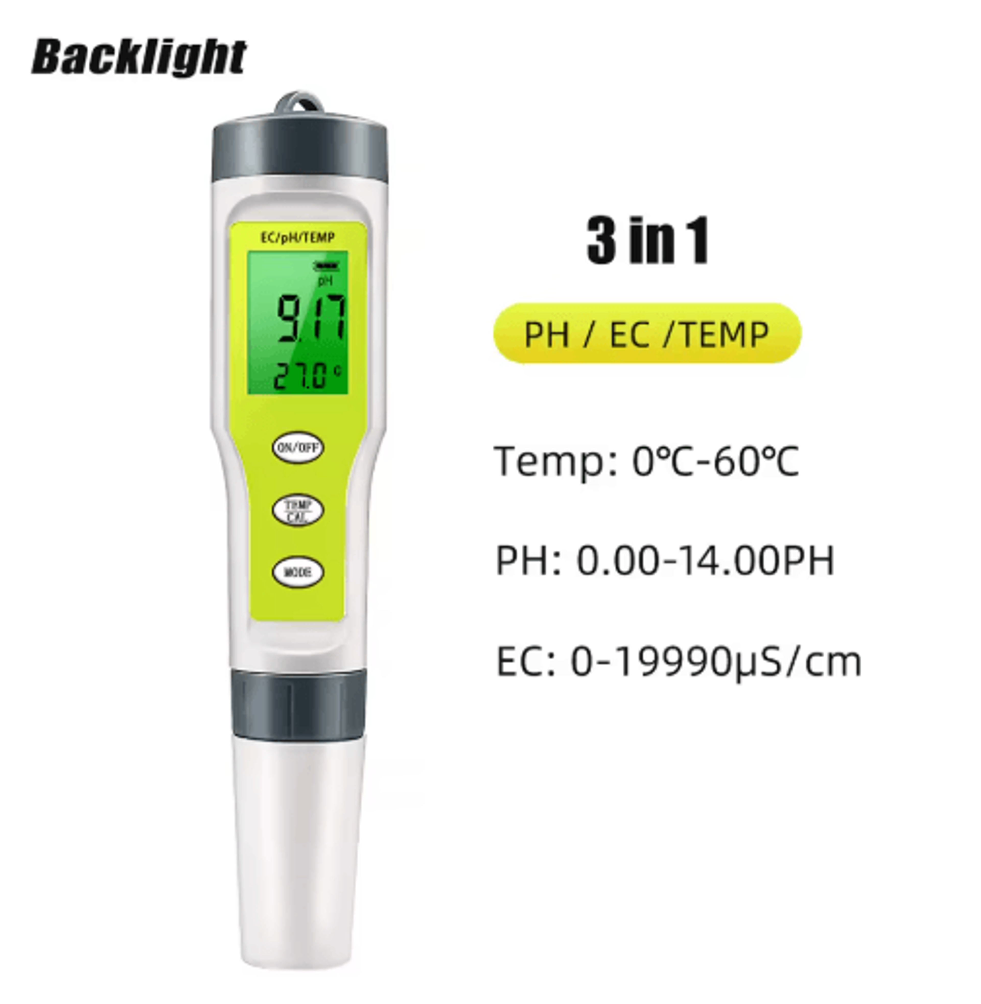 3457in1 Digital Water Quality Tester  MultiParameter Aquarium Meter 2