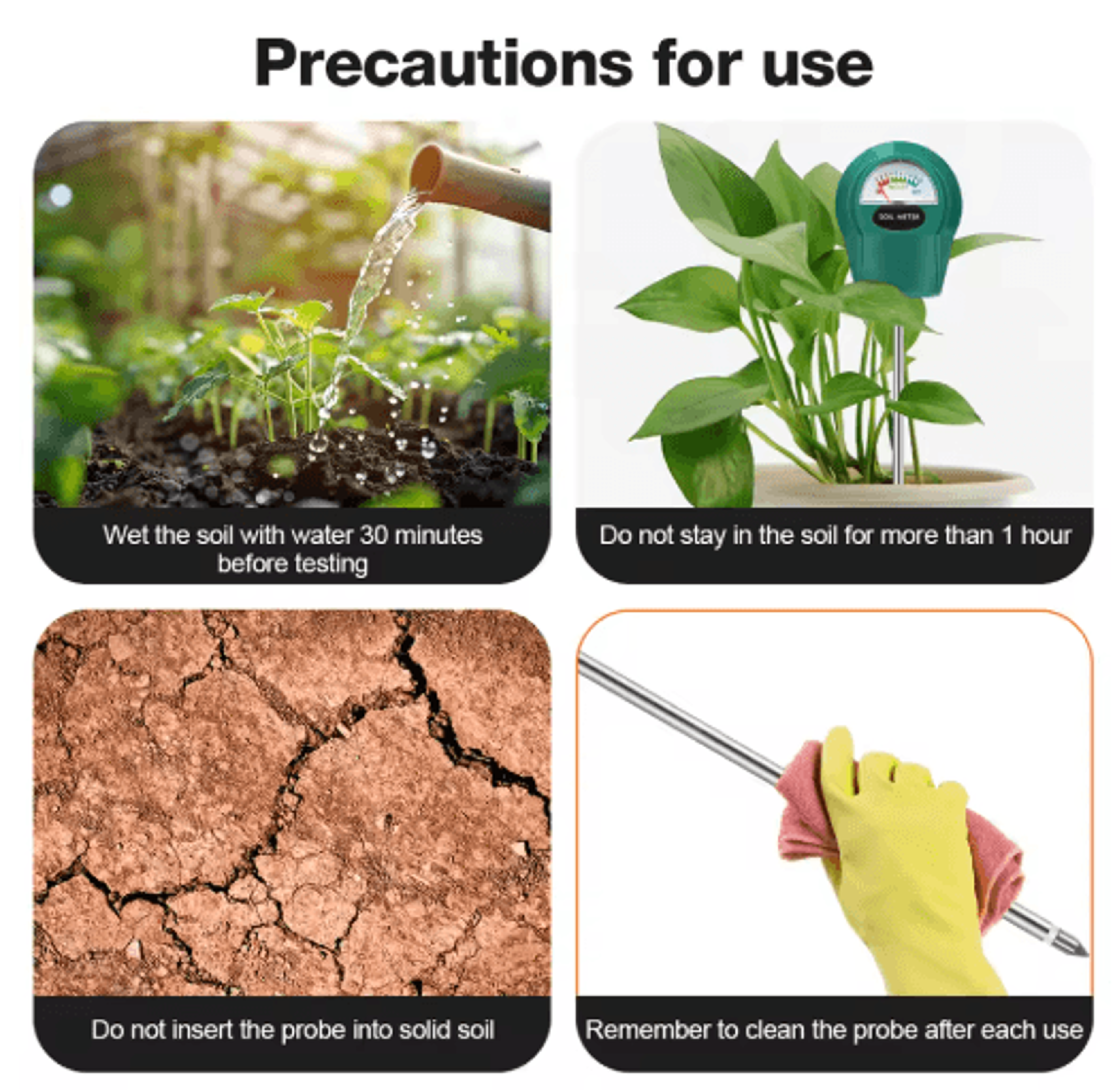 3in1 Soil Tester  Moisture PH  Fertility Meter For Plants 7