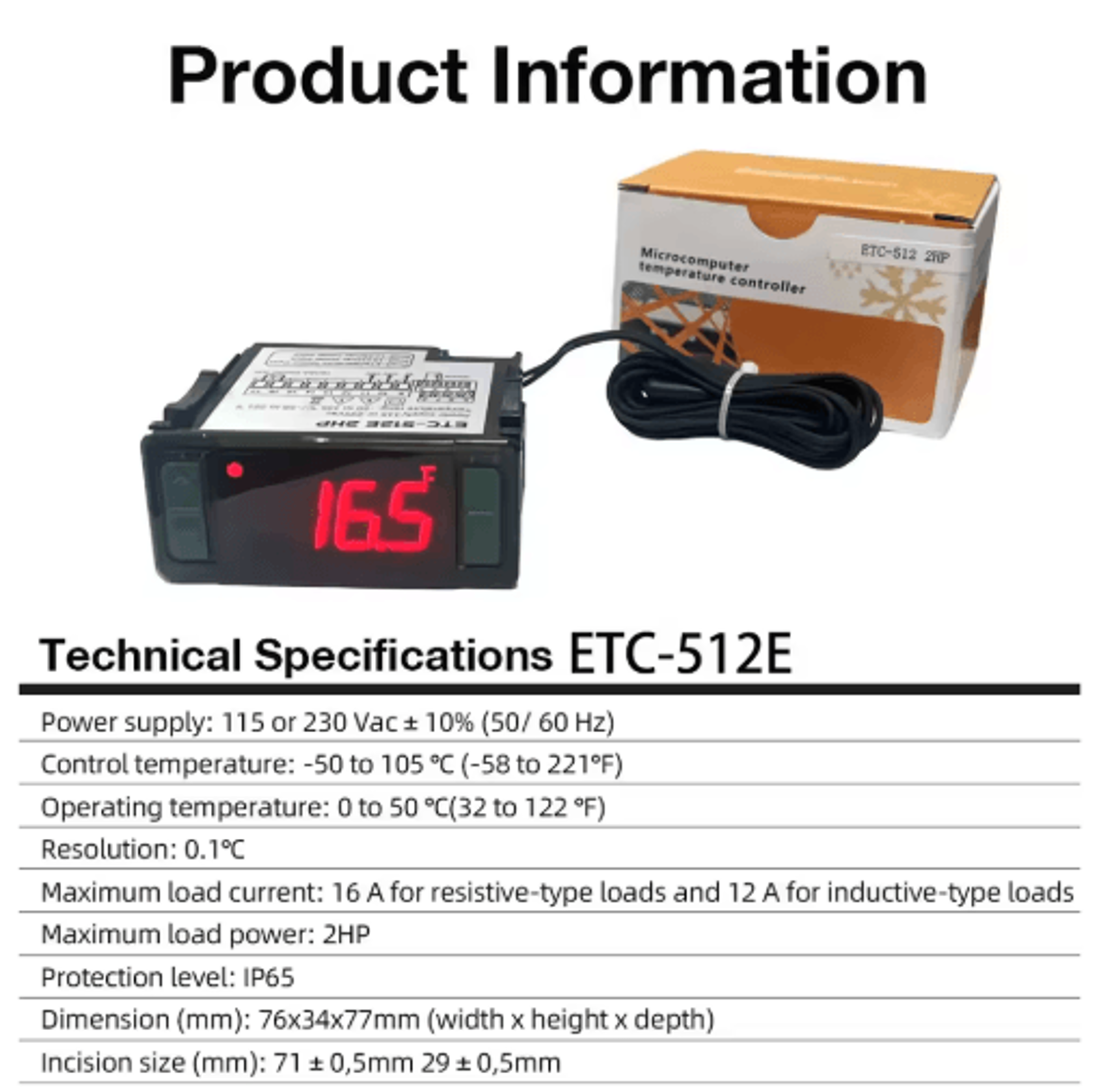 ETC512EETC900 Digital Temperature Controller  Heating Cooling  Defrost Thermostat 2