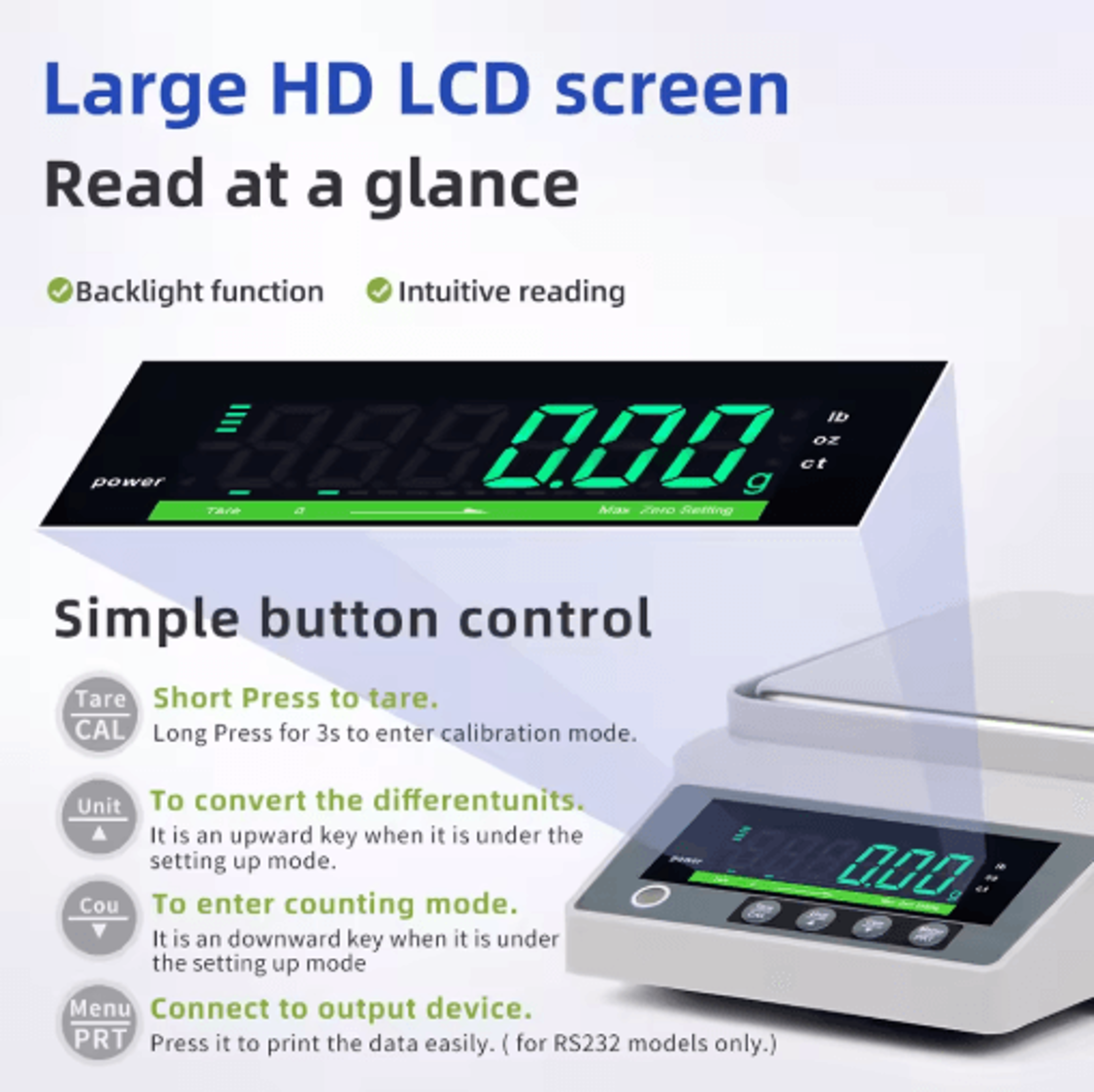 LCD Electronic Balance Scale  Precision Kitchen  Household Weighing Scale 0