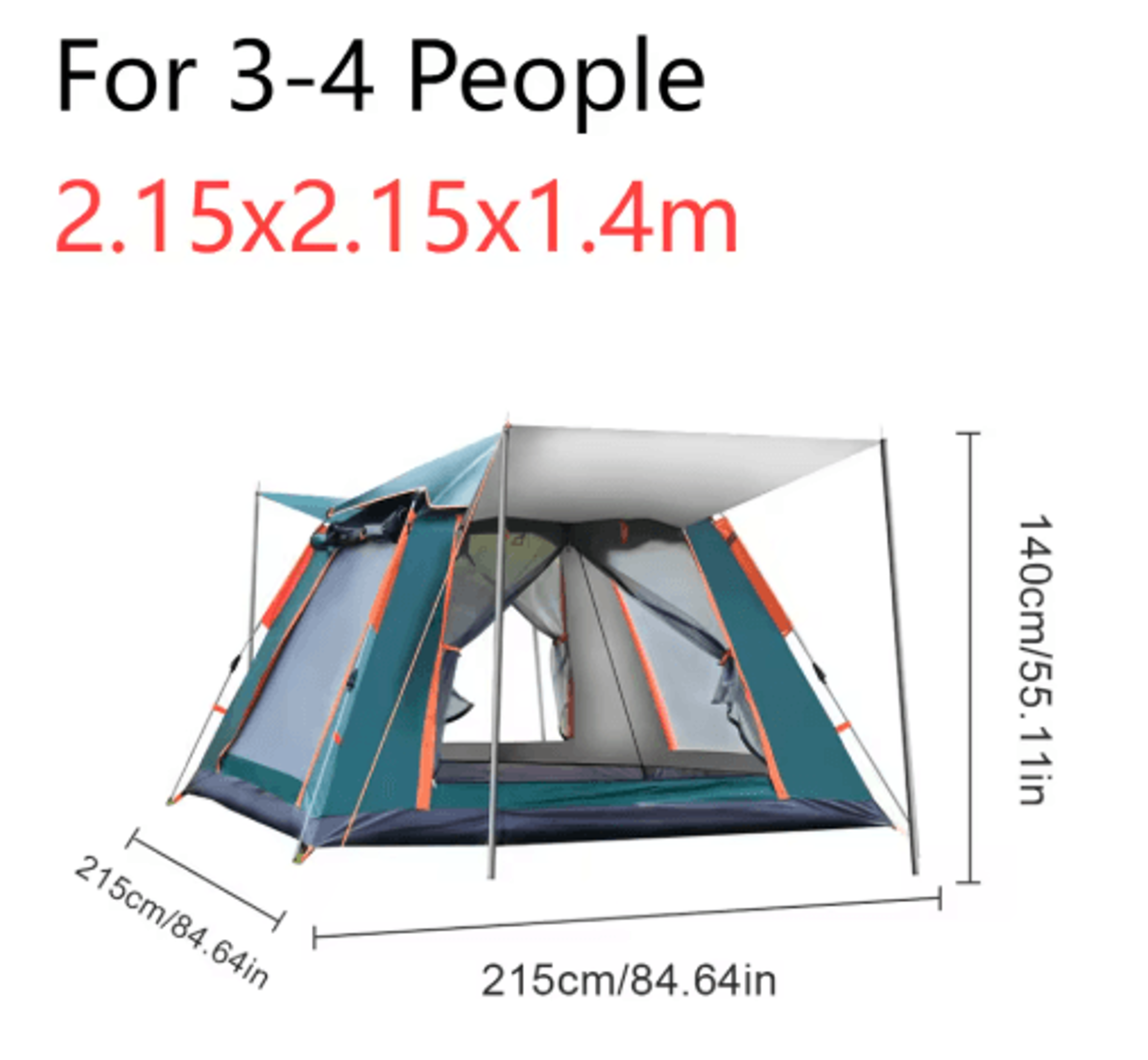24m Camping Shower Tent  Waterproof Portable Privacy Canopy For 36 People 3