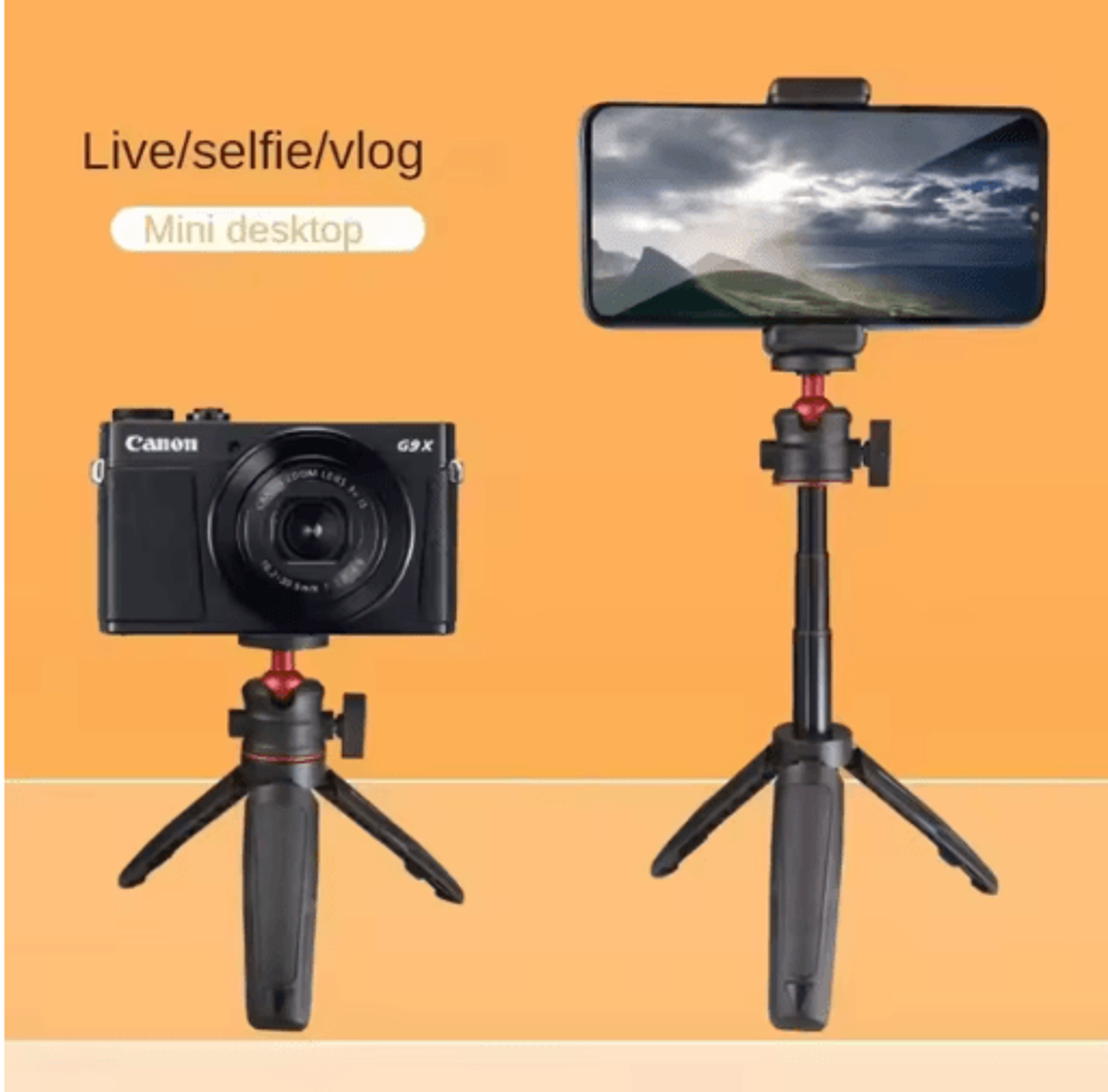 Mini Action Camera Extension Pole Tripod  Selfie Stick  Handle Grip 0