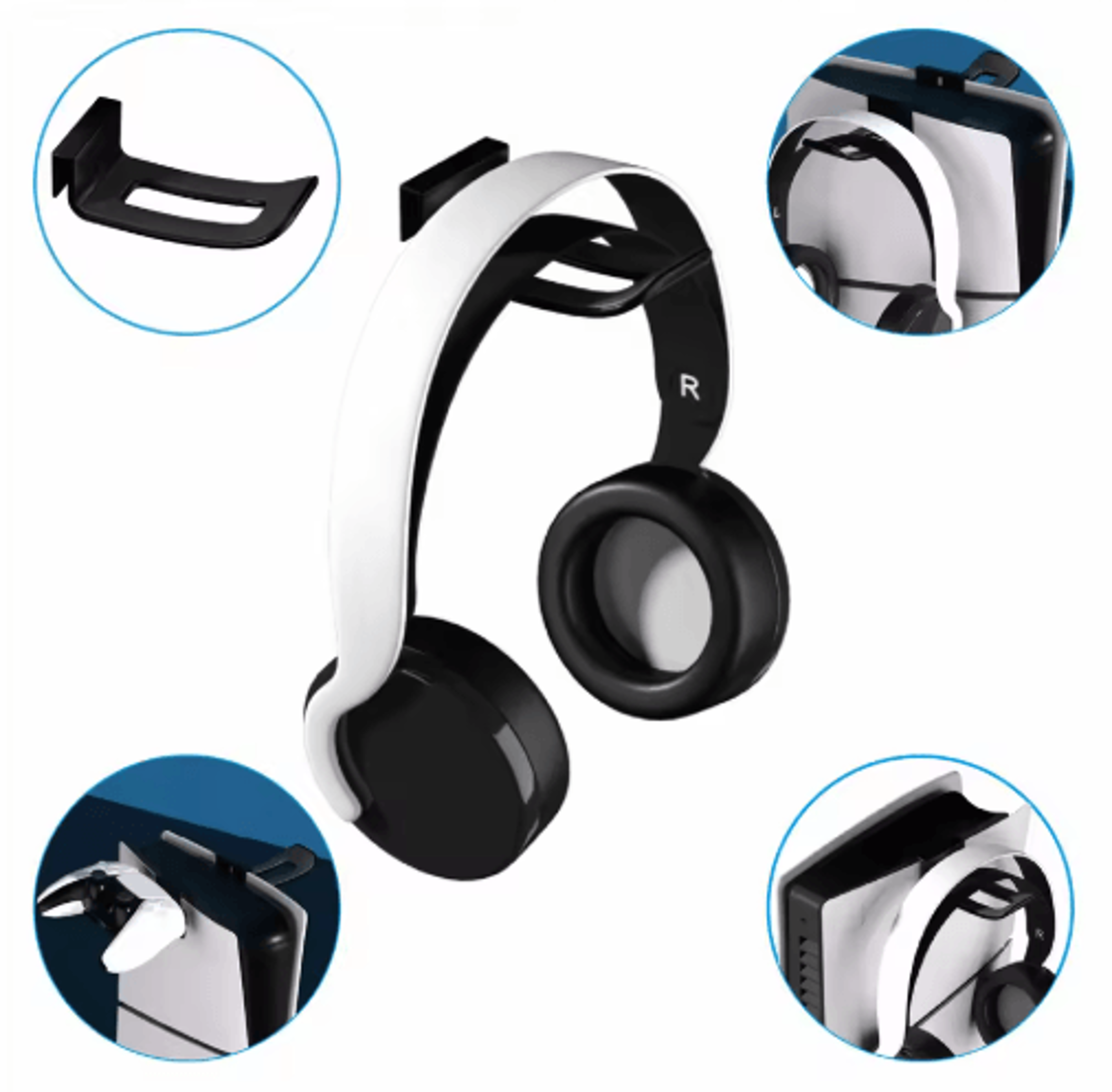 PS5 Headset  Controller Holder  SpaceSaving Hook Hanger For PS5 Consoles 7
