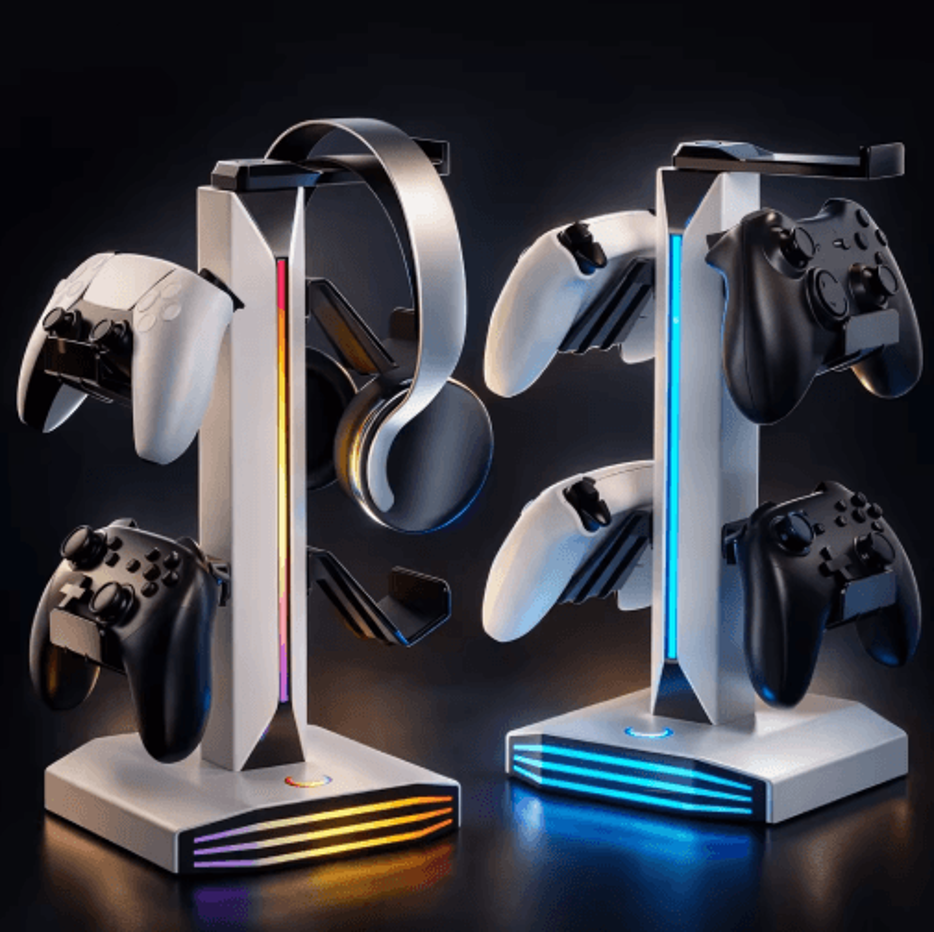 RGB Controller  Headset Stand  7Mode Gaming Organizer With USB  TypeC 0