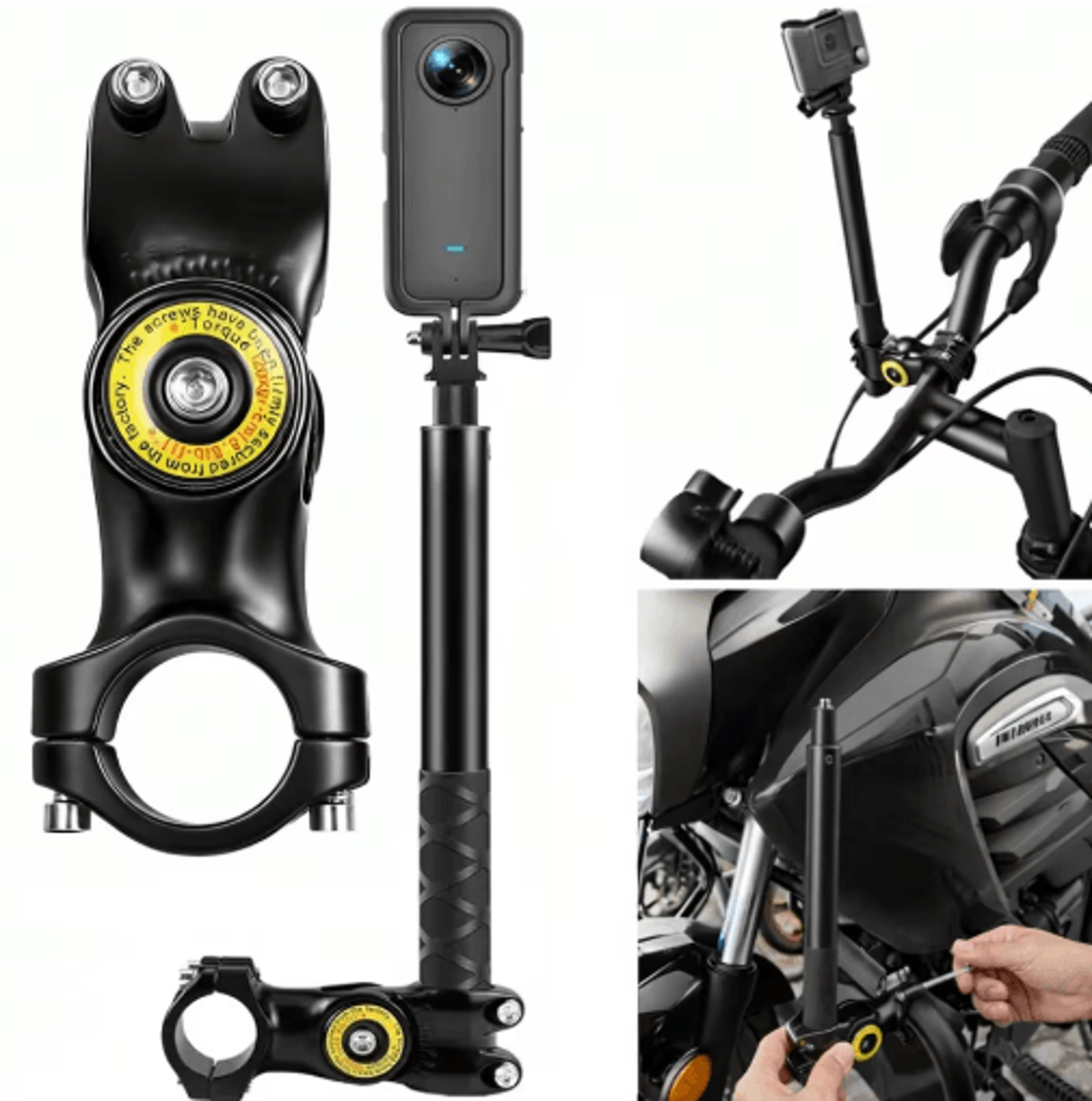 Motorcycle  Bicycle Selfie Stick Mount  Adjustable Handlebar Camera Holder 0