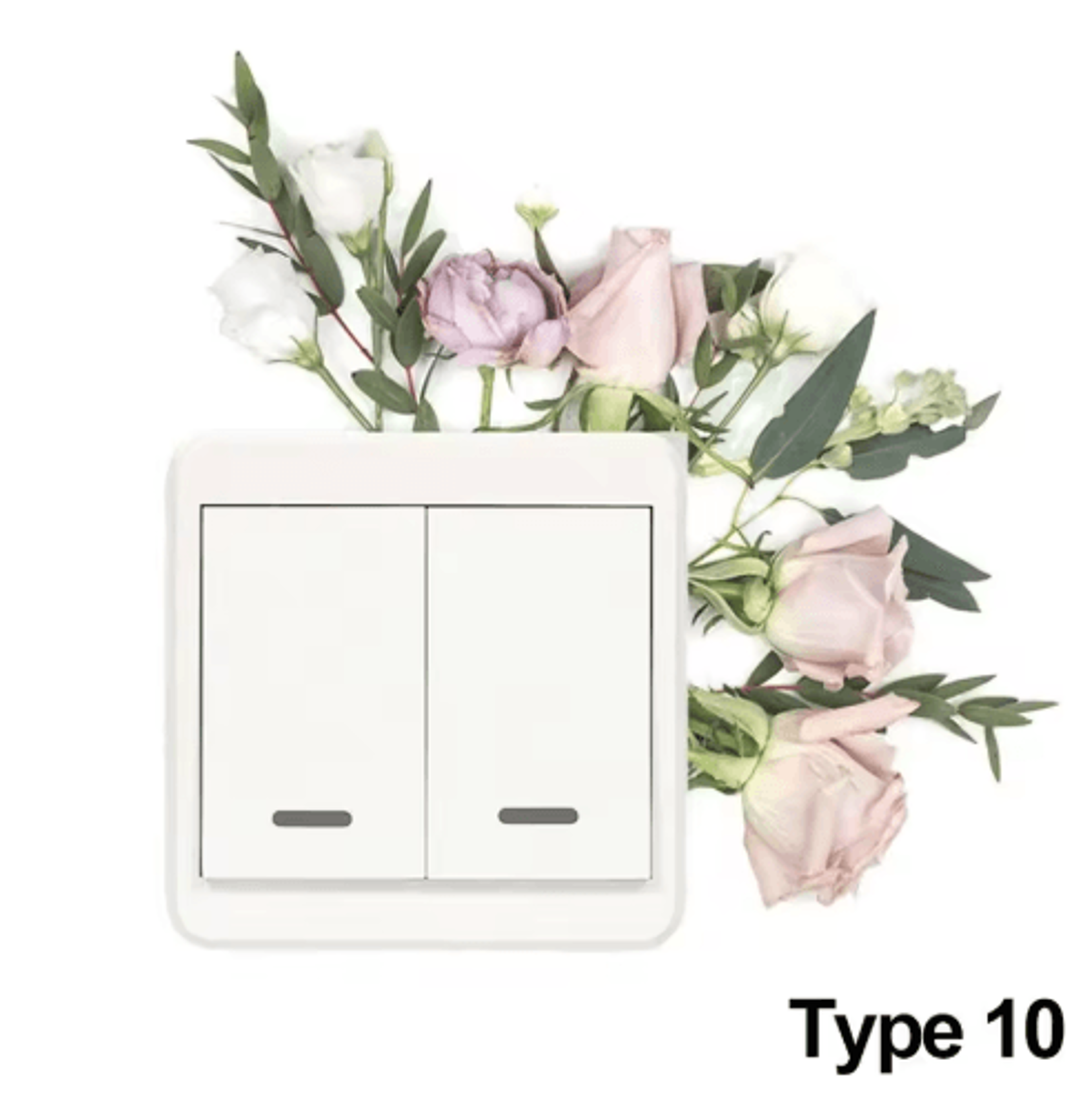Nordic Floral Wall Decals  Greenery  Flower Switch Stickers 9