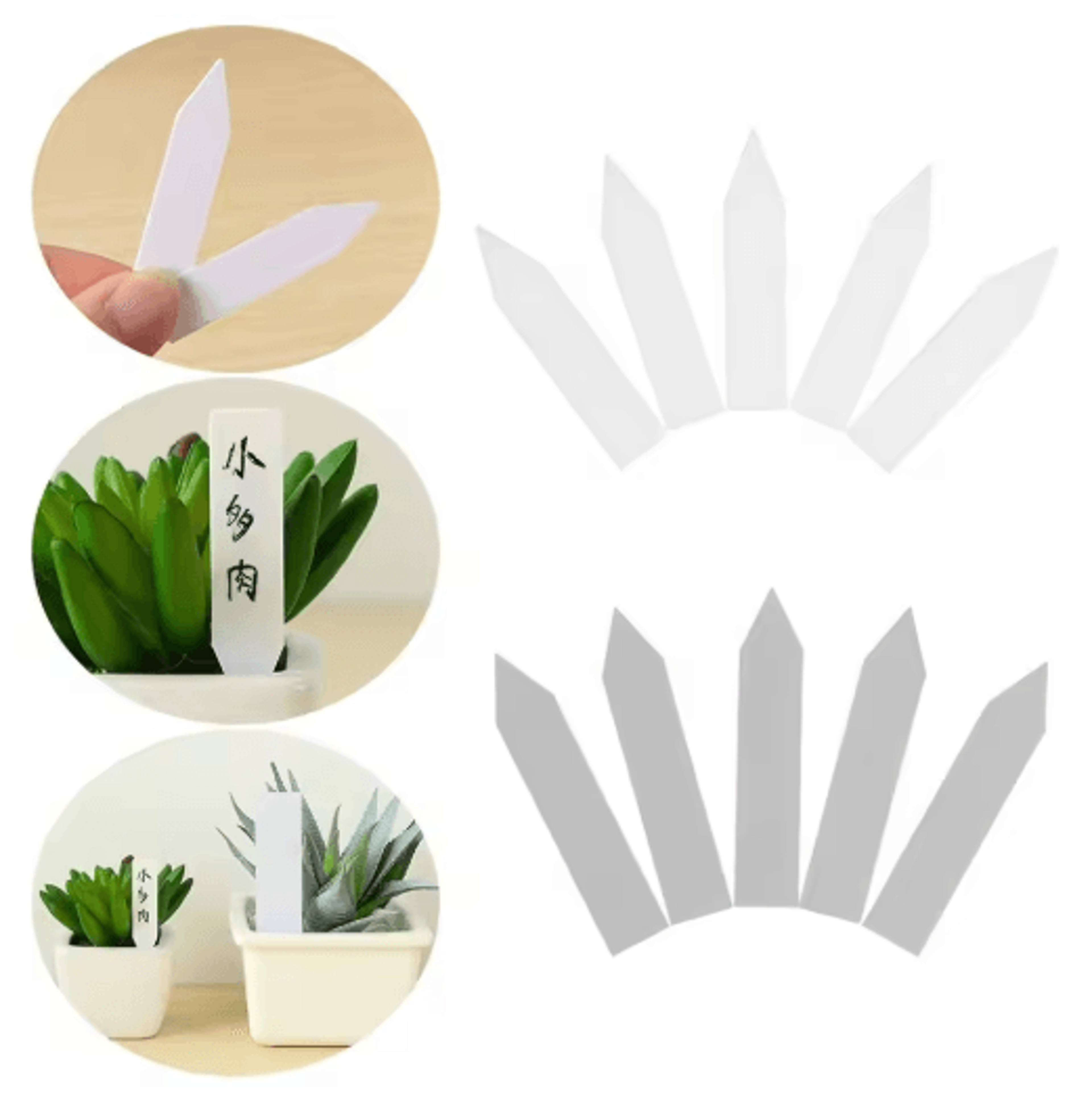 100PCS Mini Plant Labels  Plastic Garden Stake Tags For Seedlings 6