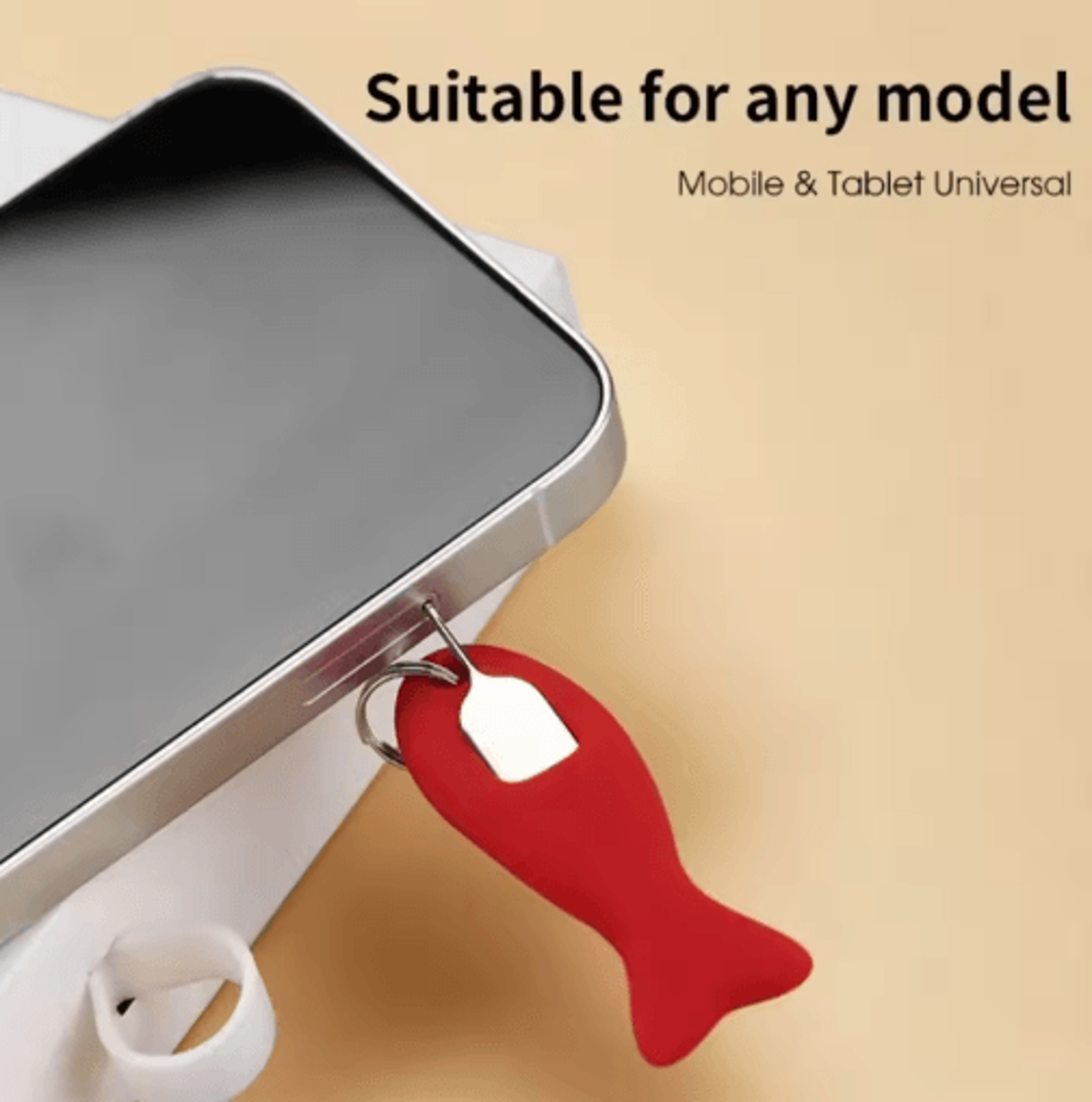 FishShaped SIM Card Eject Tool  Portable Keyring SIM Tray Pin 10
