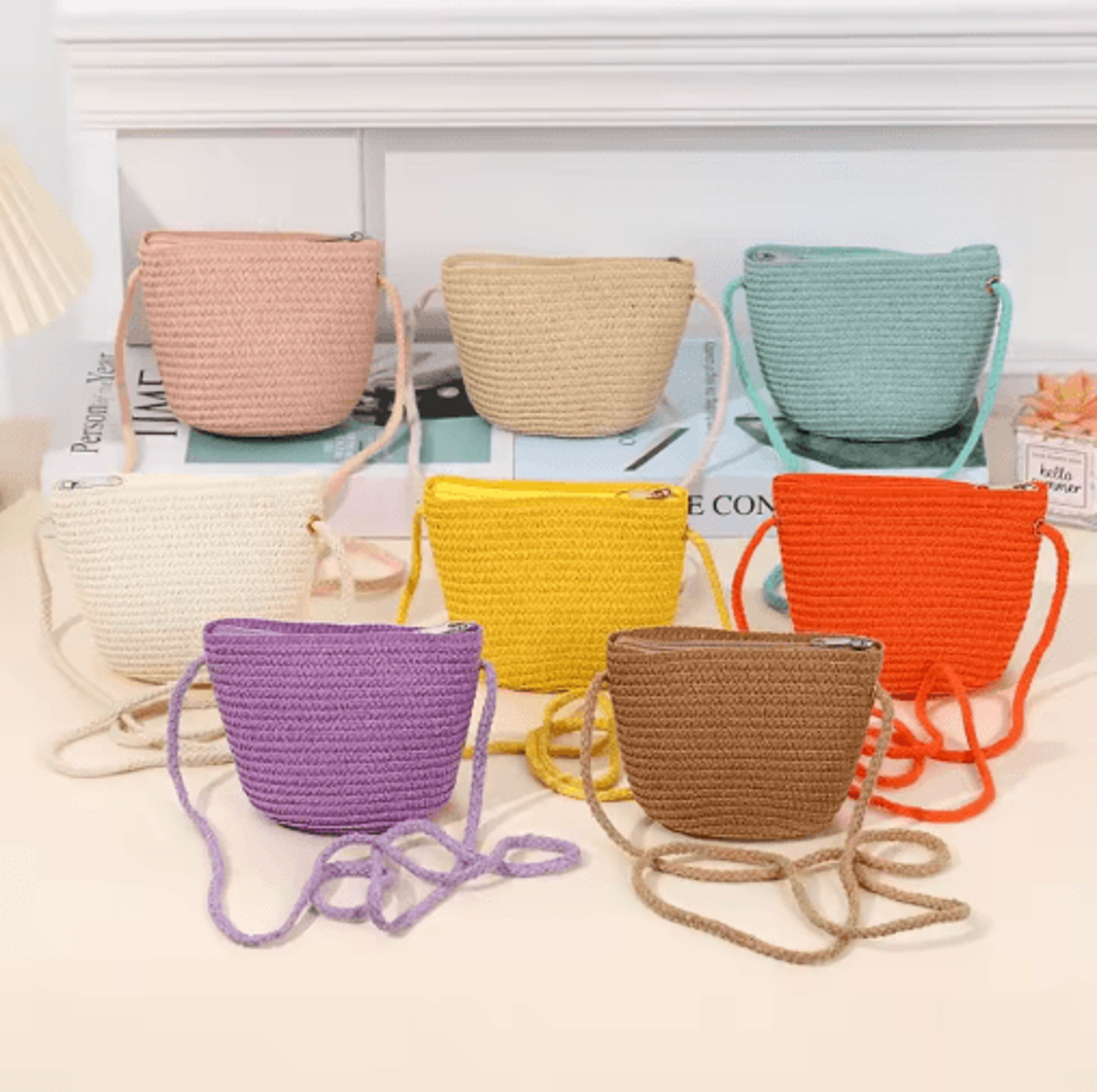 Large Capacity Straw Crossbody Bag  Casual Beach  Travel Handbag 12