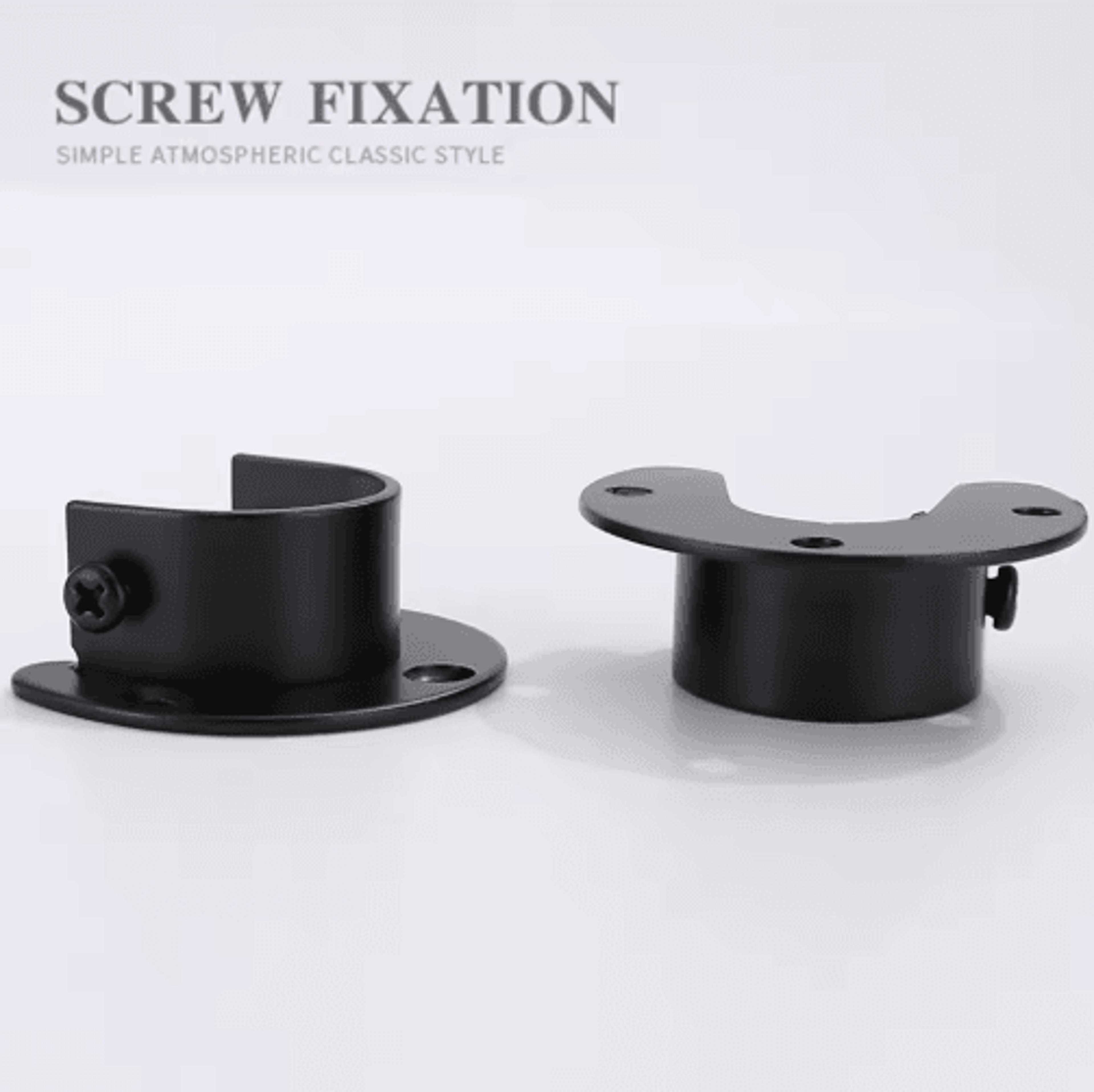 Heavy Duty Closet Rod Bracket  Secure End Support With Screws 4