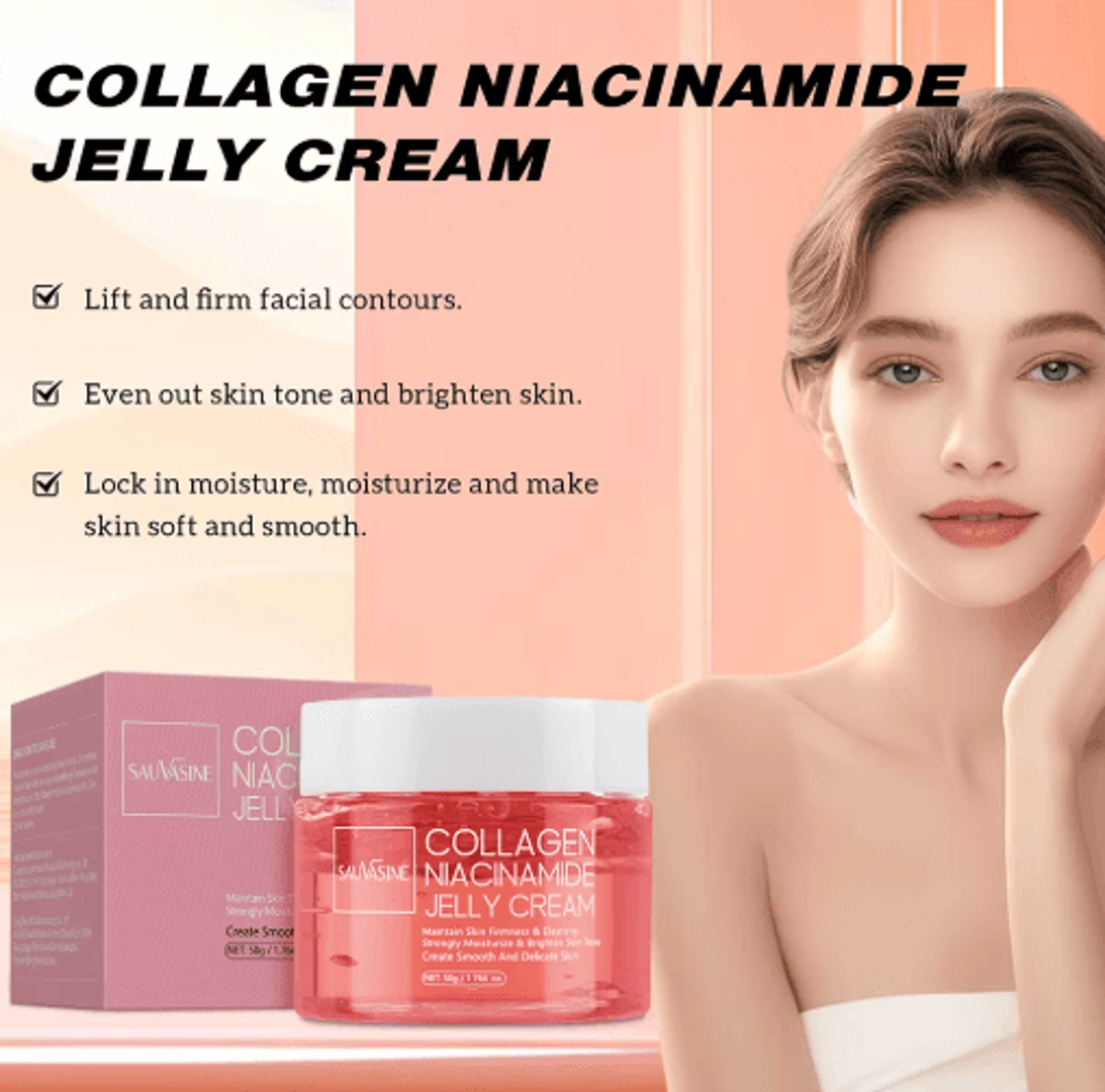 Glow  Lift Collagen Jelly Cream  Niacinamide Moisturizer 4