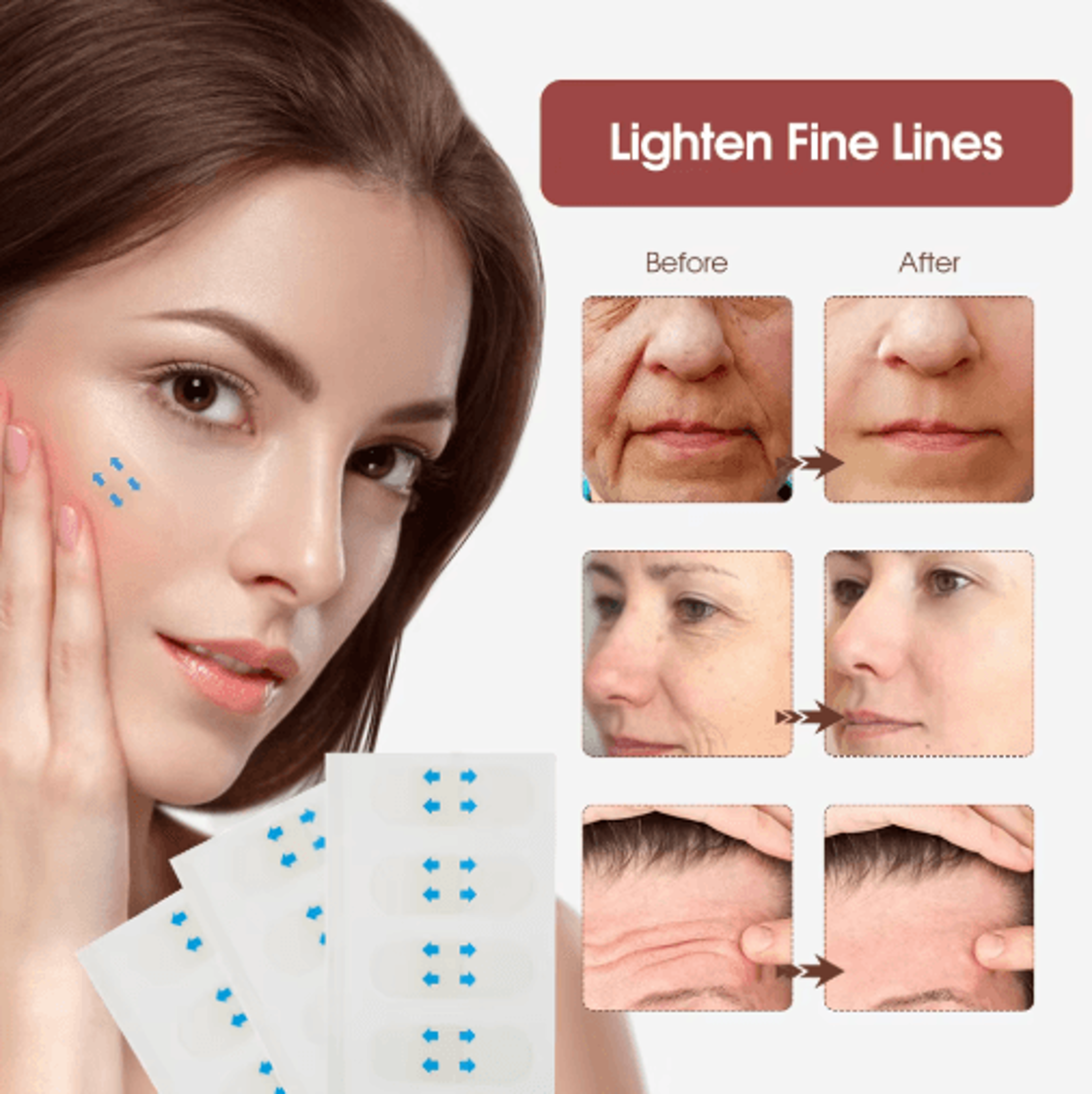 80PCS Invisible Face Lifting Tape  VShape Makeup Refill Stickers 1