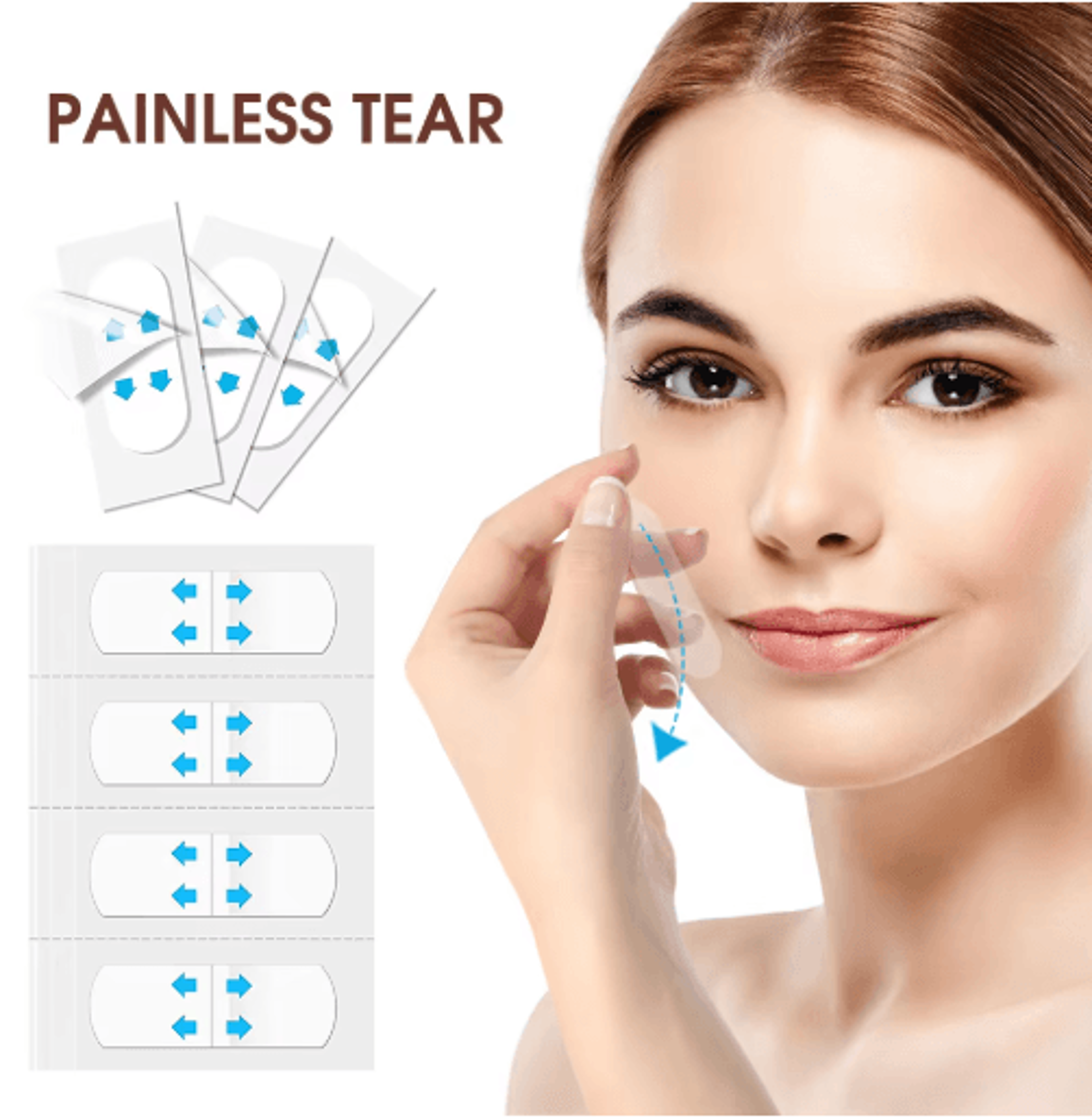 80PCS Invisible Face Lifting Tape  VShape Makeup Refill Stickers 0