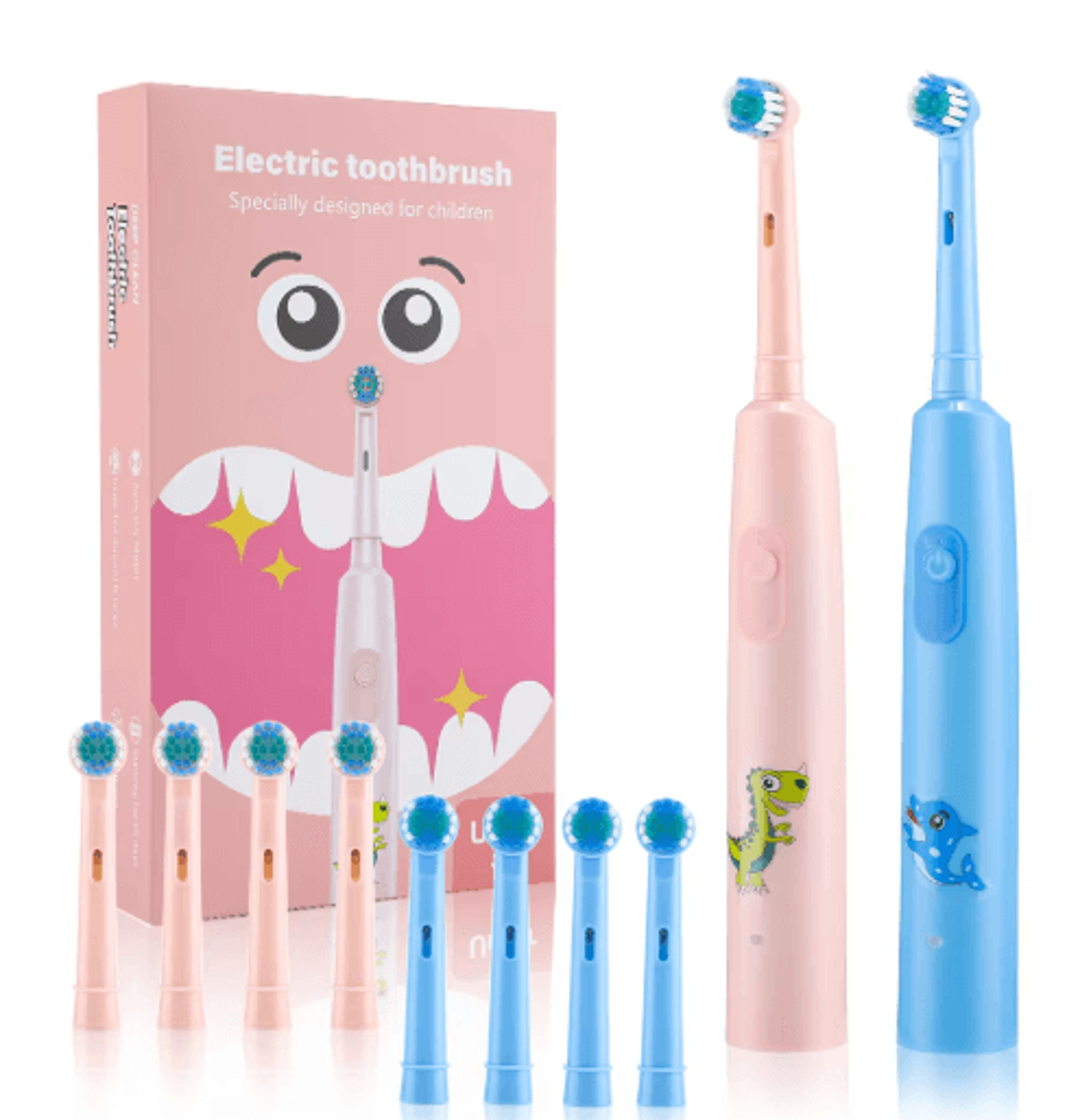 Kids Sonic Electric Toothbrush  3 Cleaning Modes  4 Replacement Heads 0