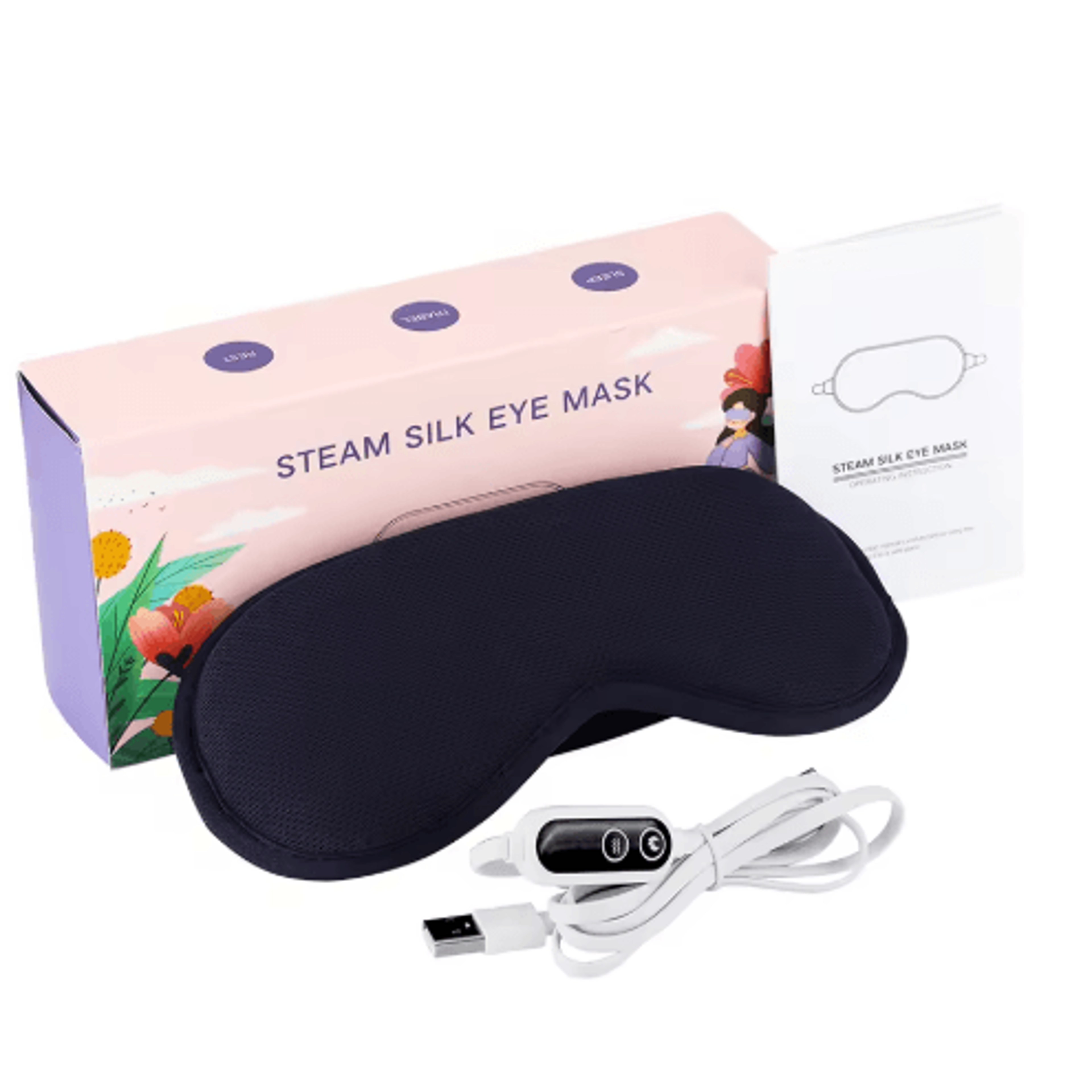 Electric Heated Eye Mask  3D Hot Compress Relaxation Sleep Mask 1