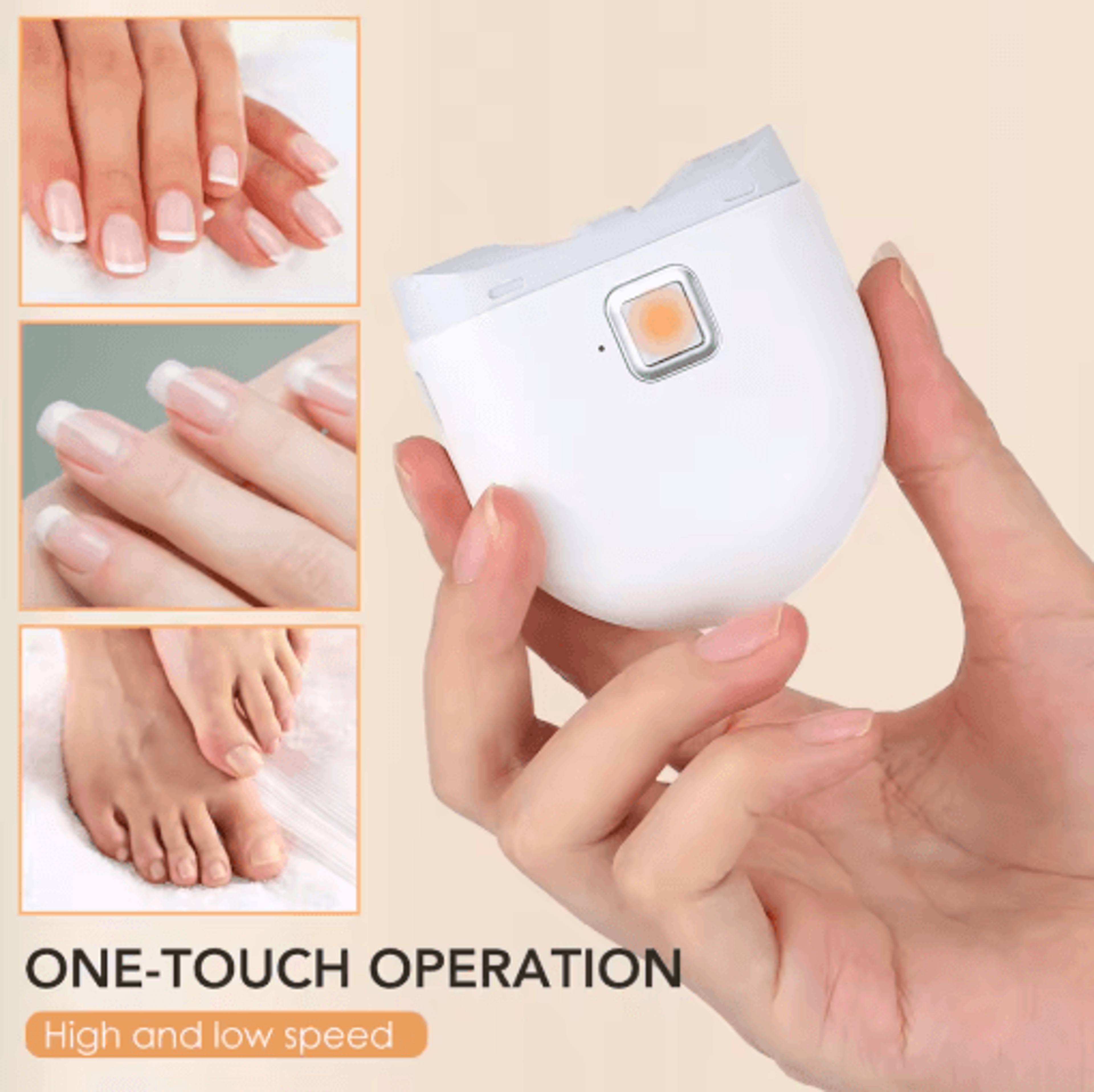 Electric Automatic Nail Clipper  USB Rechargeable Trimmer With Light 2