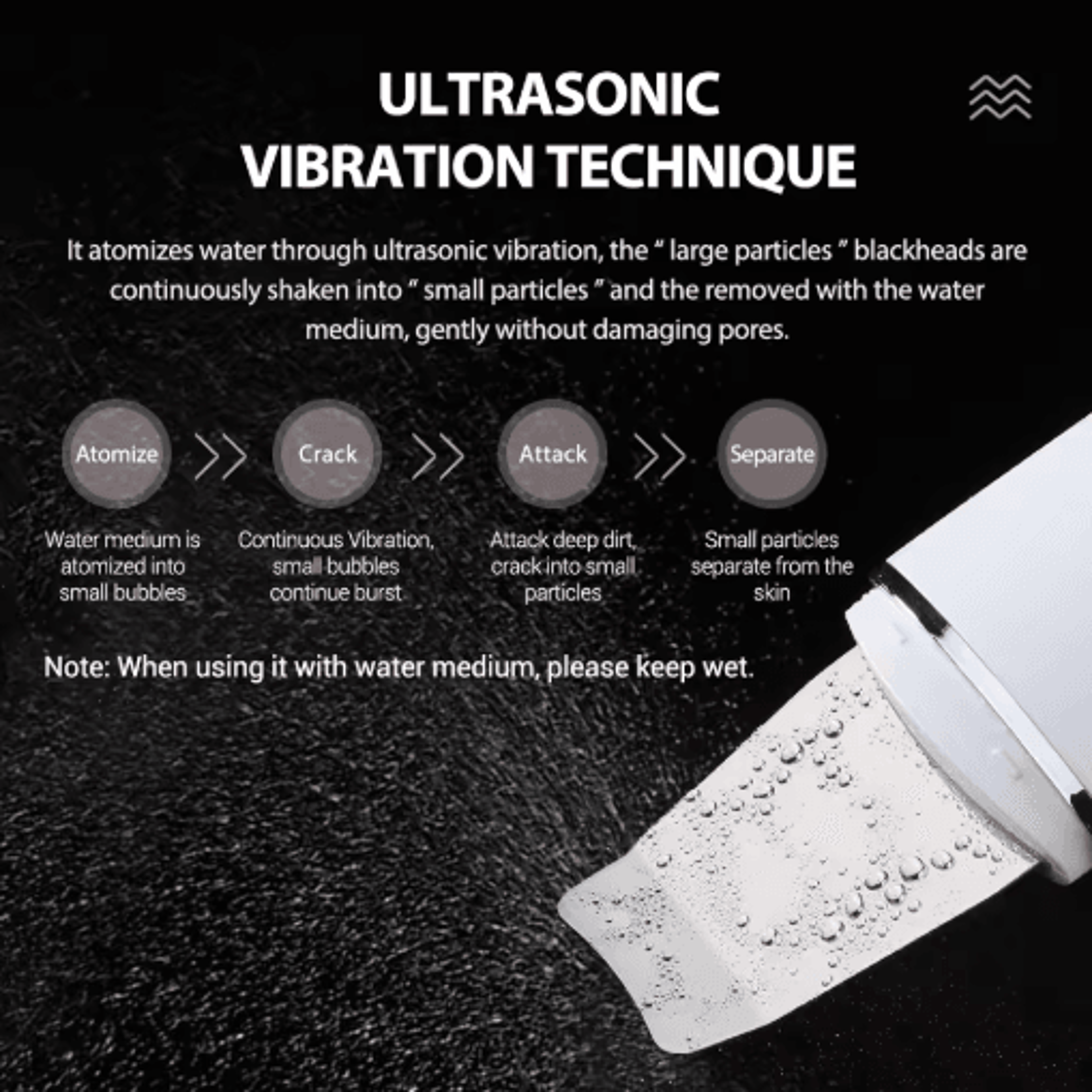 Ultrasonic Skin Scrubber  EMS Facial Cleansing  Massage Spatula 4