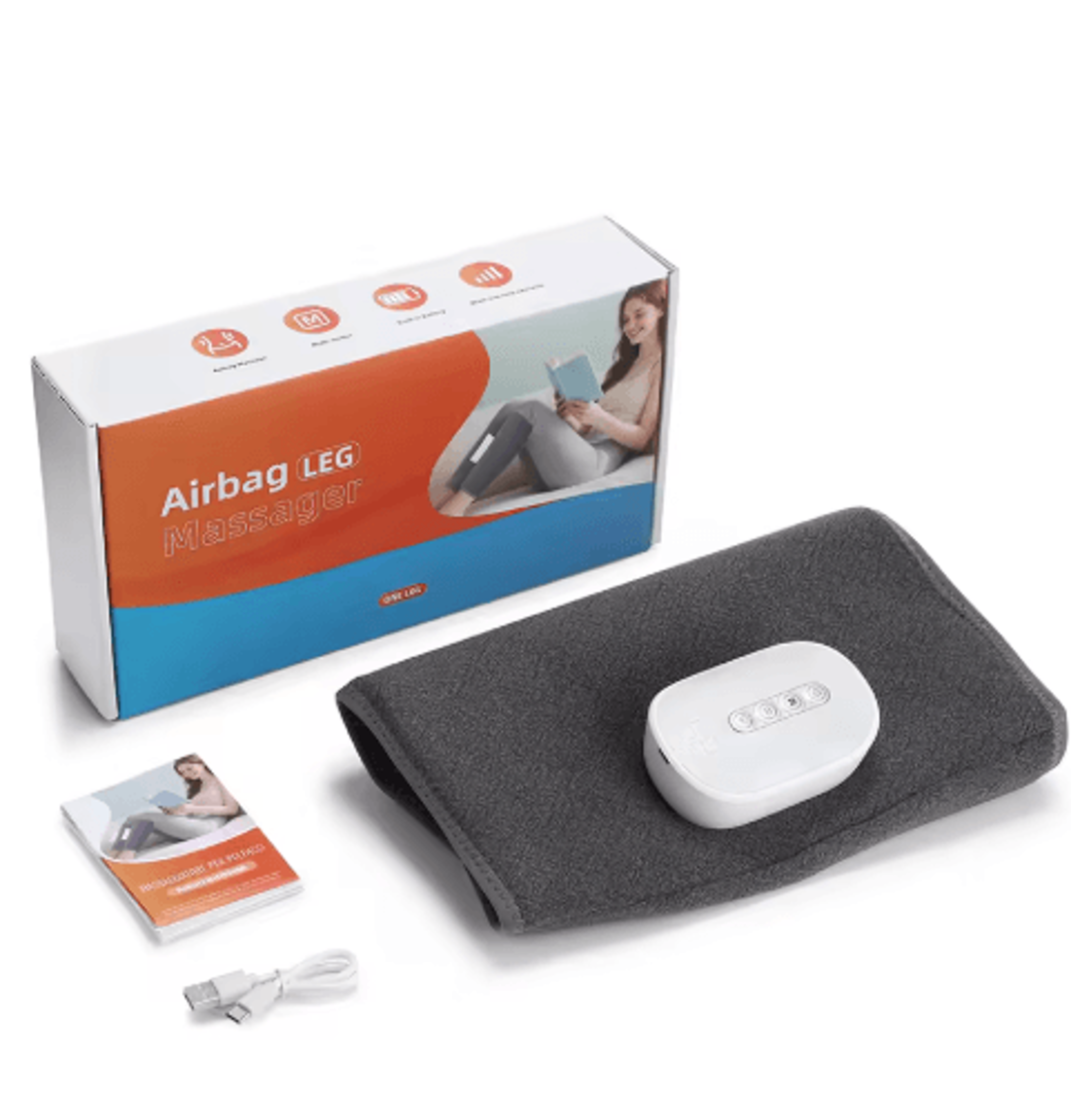 Wireless Air Compression Leg Massager  Heated Calf  Foot Relaxation Wrap 2