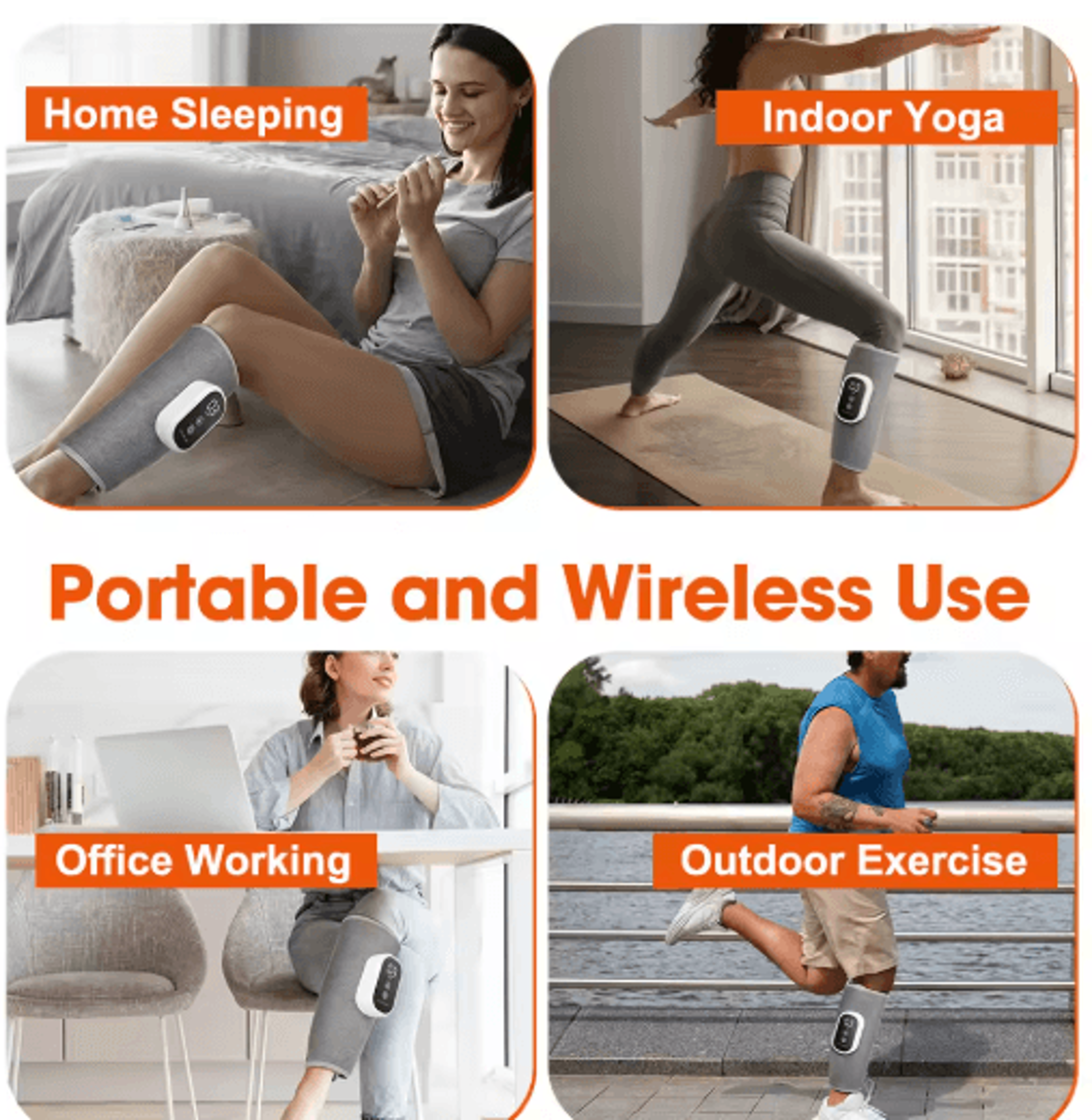 360 Wireless Air Compression Leg Massager  Calf Relaxation Wrap 3