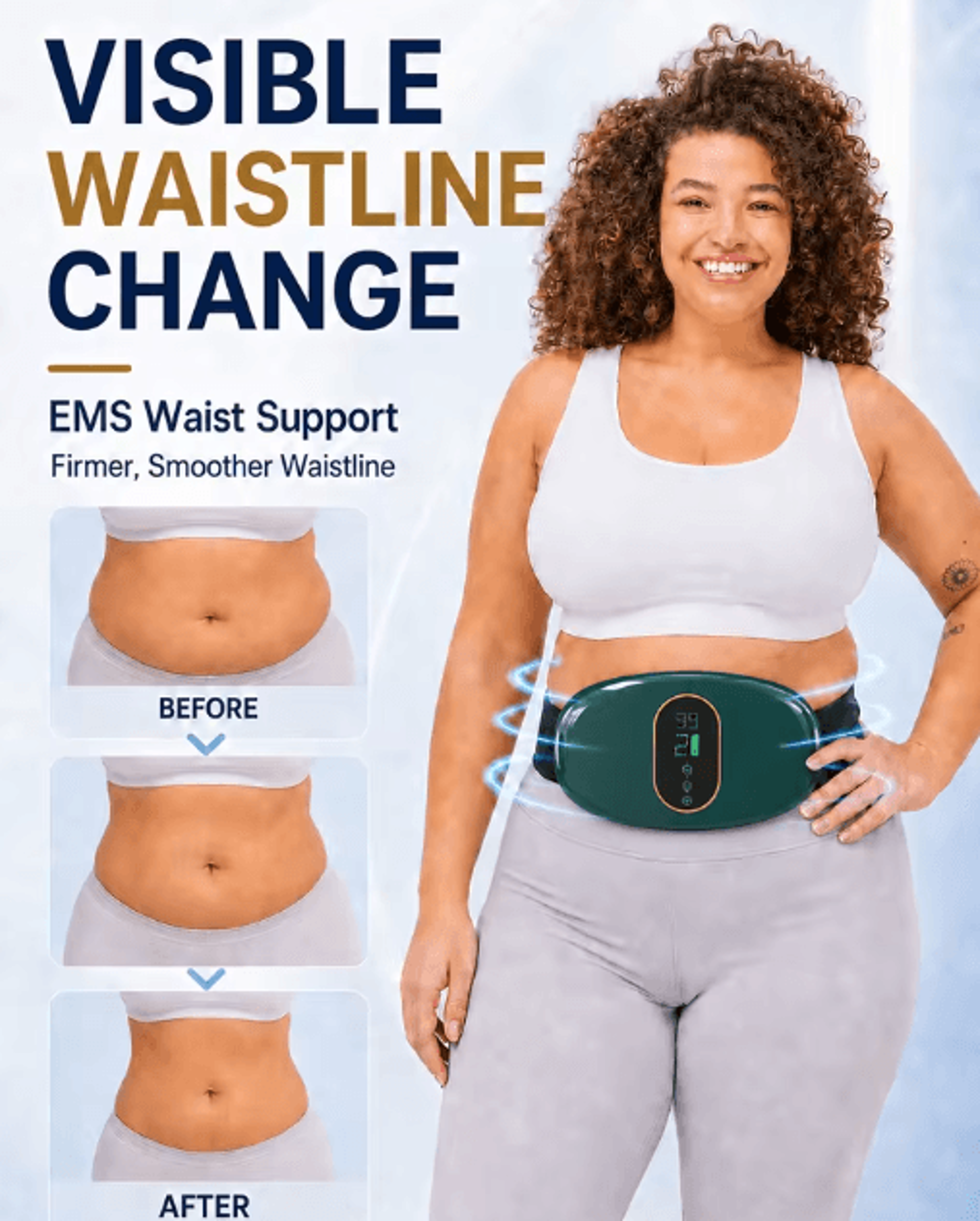 Electric Abdominal Massage Belt  Body Shaping  Belly Relaxation Massager 7