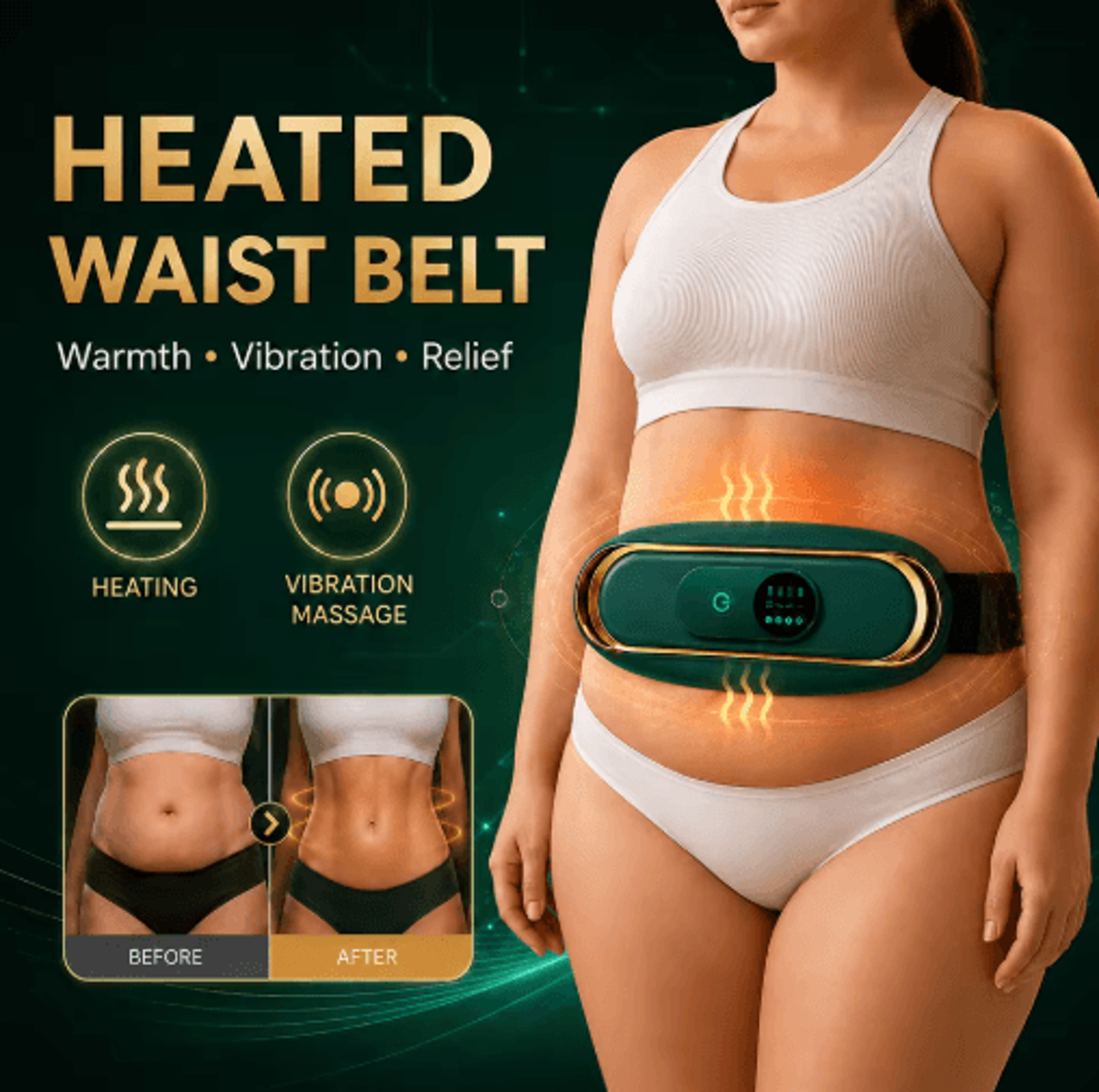 Electric Abdominal Massage Belt  Body Shaping  Belly Relaxation Massager 1