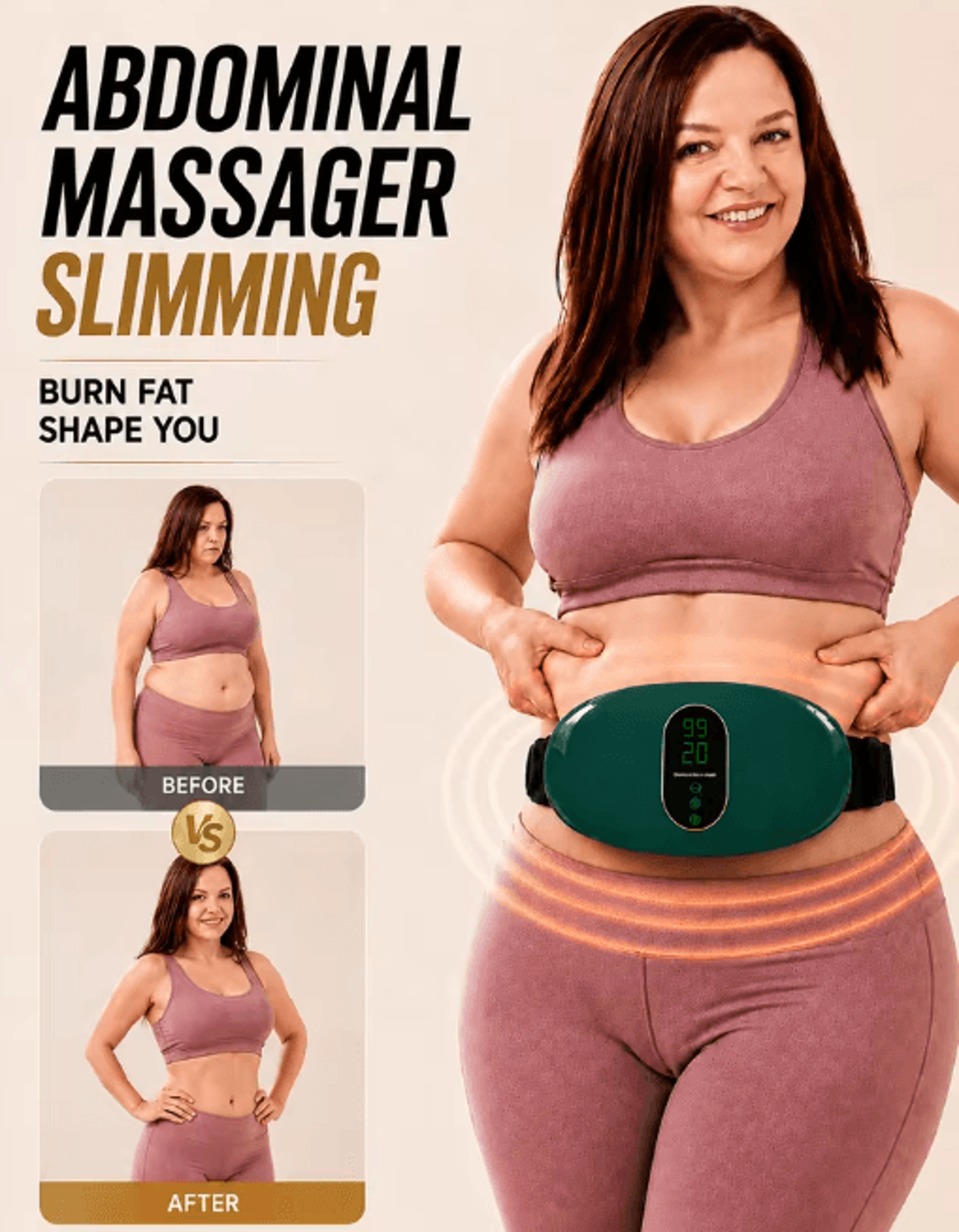 Electric Abdominal Massage Belt  Body Shaping  Belly Relaxation Massager 0